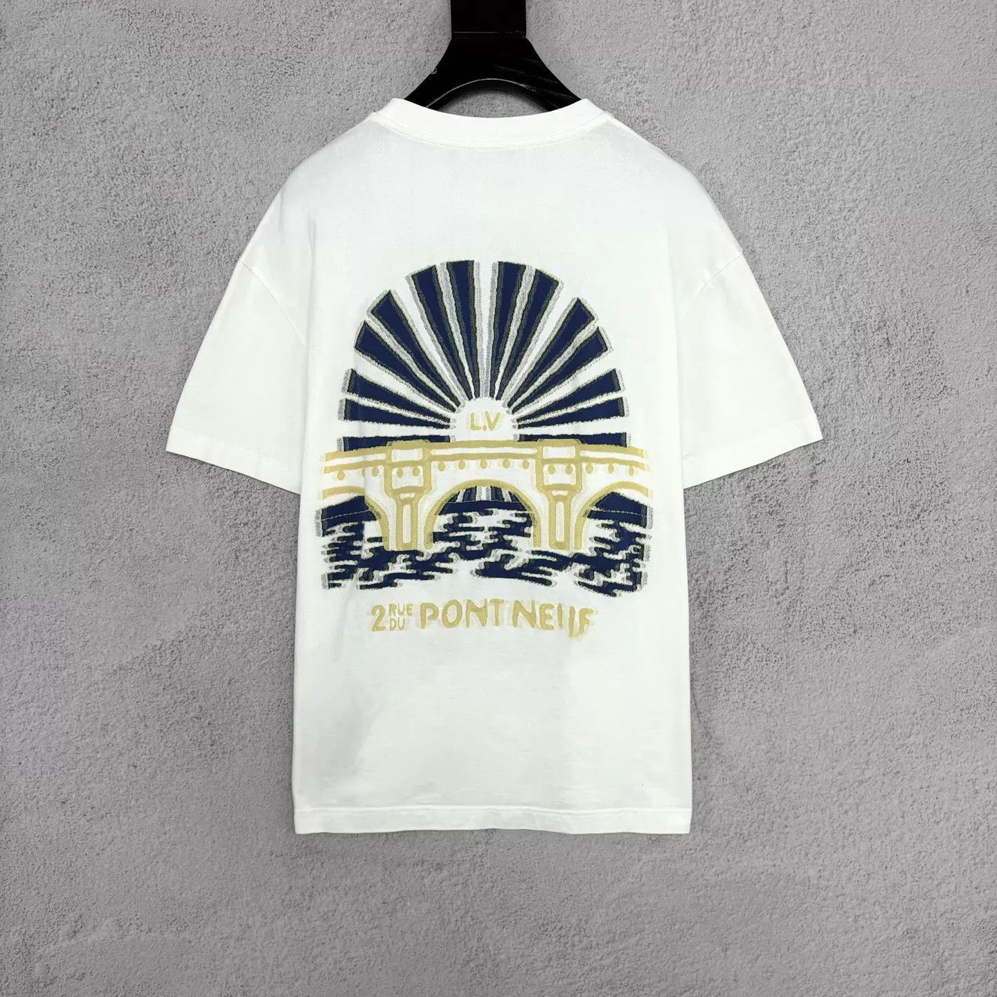 Louis Vuitton LV x Pharrell SS24 White Sunset Eiffel Tower Knit Tee S Size US S / EU 44-46 / 1 - 2 Thumbnail
