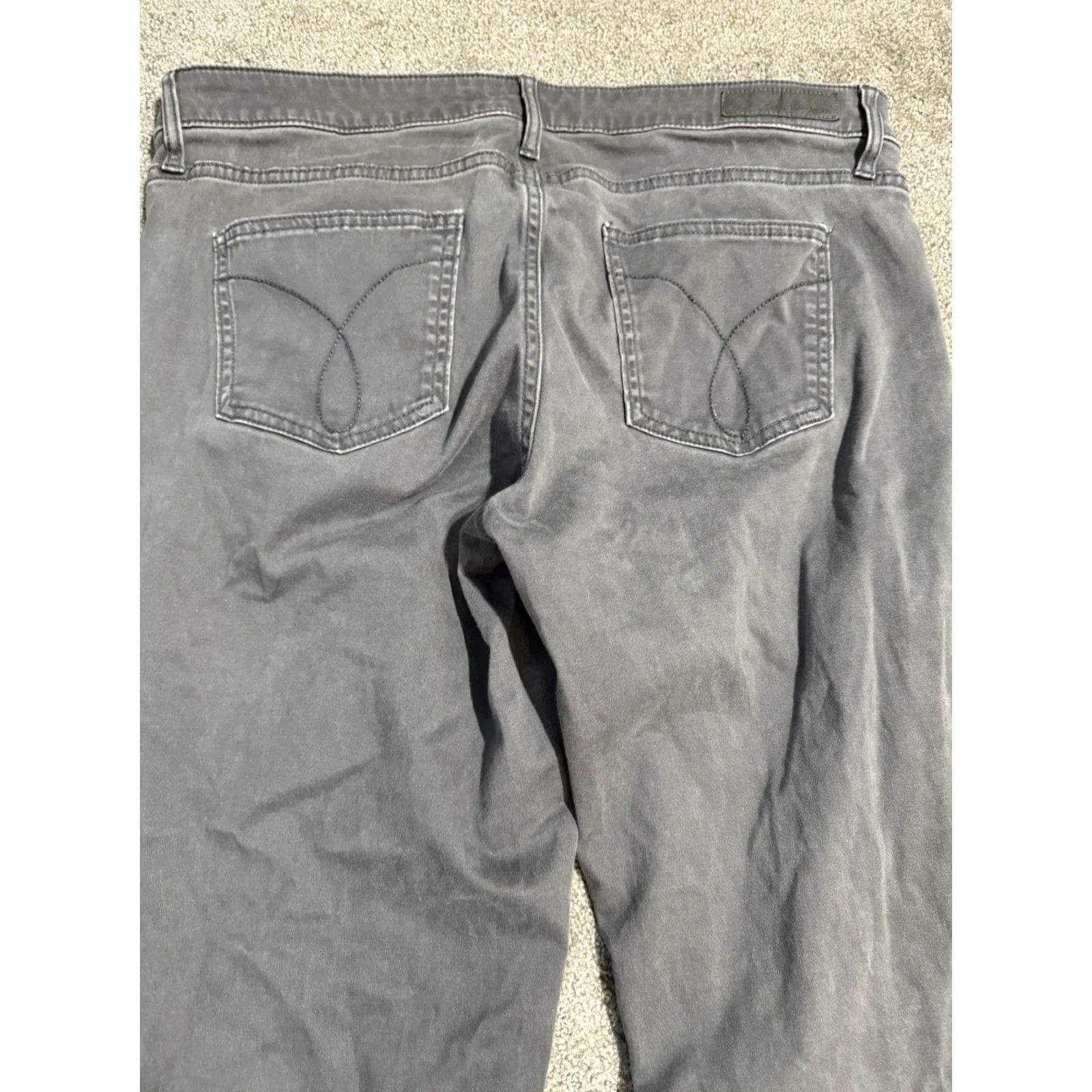 Calvin Klein Calvin Klein Jeans Pants Womens 12 Gray Ankle Skinny Cotton Blend Pockets Regular 5-Pocket Gray Calvin Klein Jeans Womens 12 Size 34" / US 12 / IT 48 - 4 Thumbnail