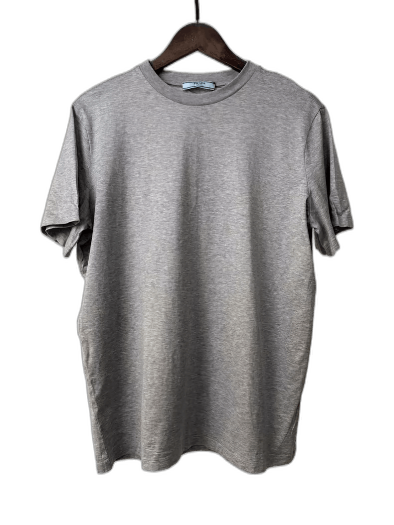 Prada Short Sleeve T-Shirt with Triangle Logo