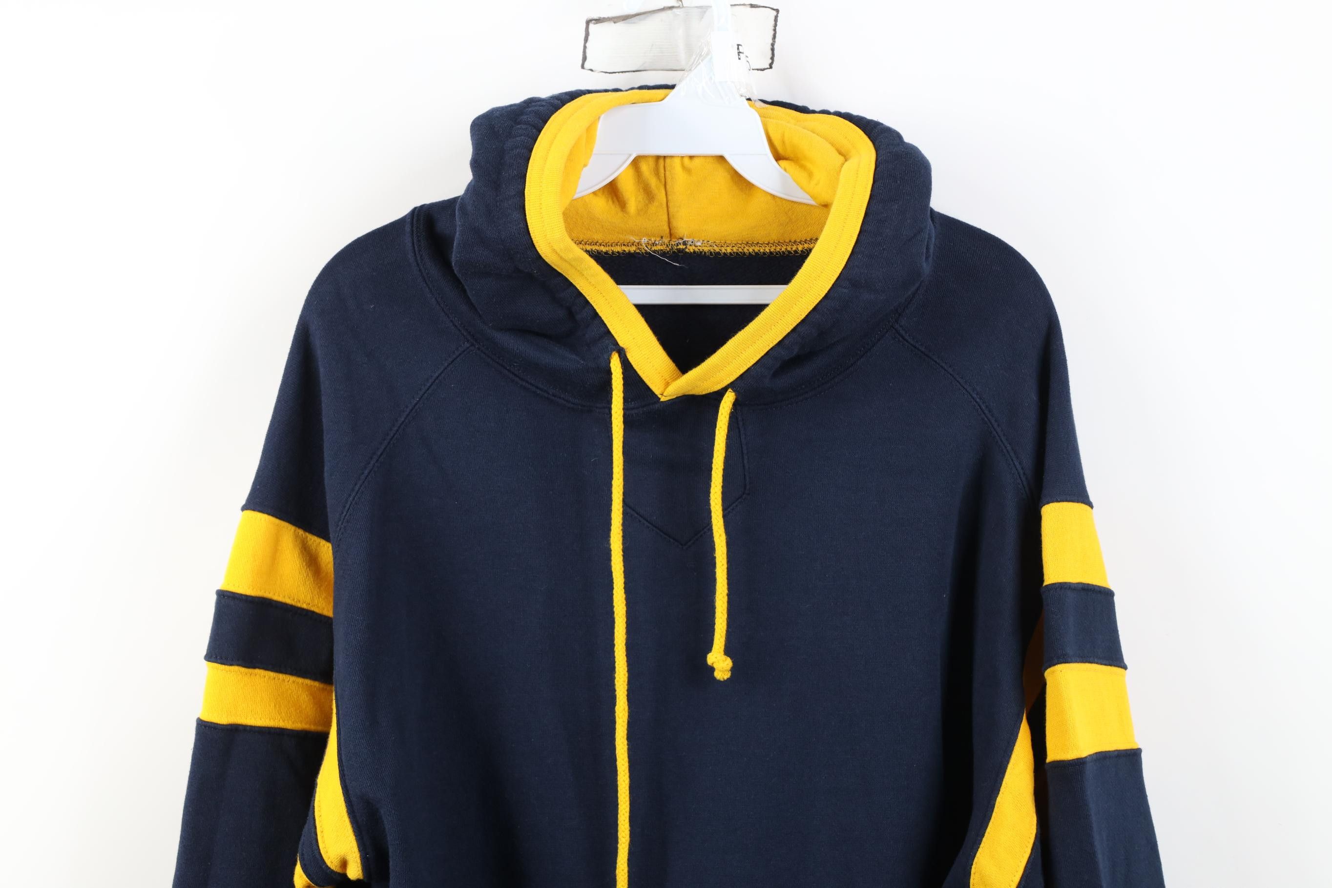 Vintage Vintage 90s Y2K Baseball Hoodie Sweatshirt Striped Blue Size US L / EU 52-54 / 3 - 2 Thumbnail