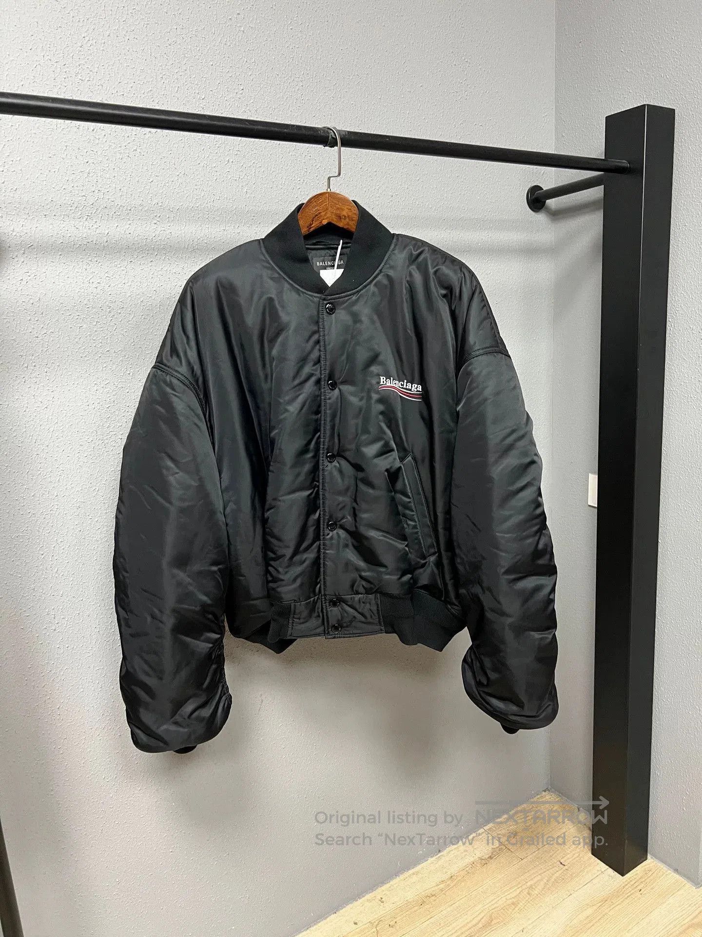 Balenciaga balenciaga black baseball jacket. Size US M / EU 48-50 / 2 - 1 Thumbnail