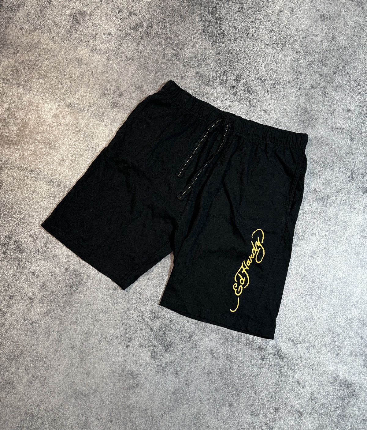 Ed Hardy Y2K Ed Hardy Logo Shorts Black Streetwear Rare L USA Size US 34 / EU 50 - 1 Thumbnail