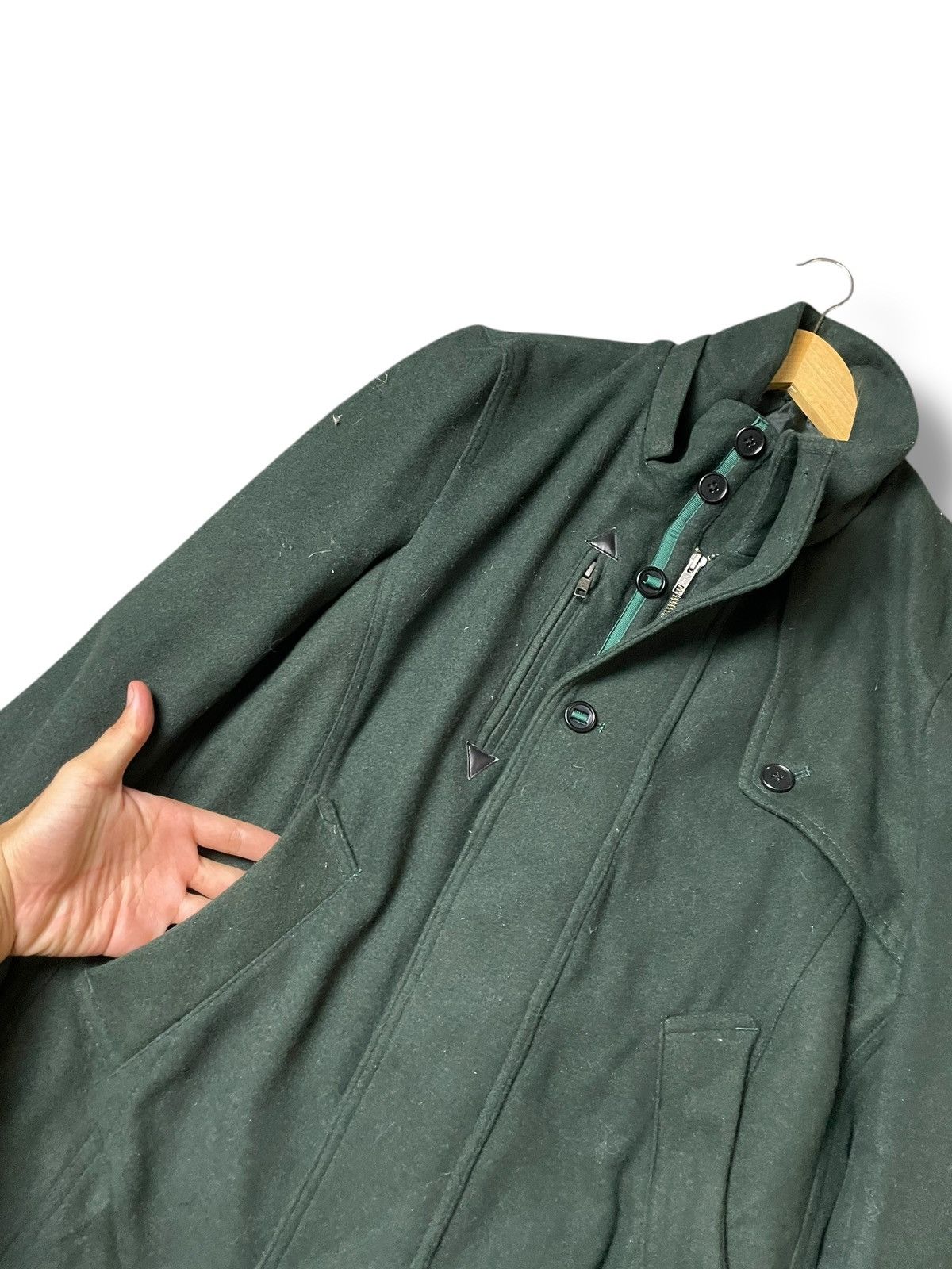 Japanese Brand × Vintage The Shop TKMIXPICE Stand Collar Wool Coat (106) Size US L / EU 52-54 / 3 - 4 Thumbnail