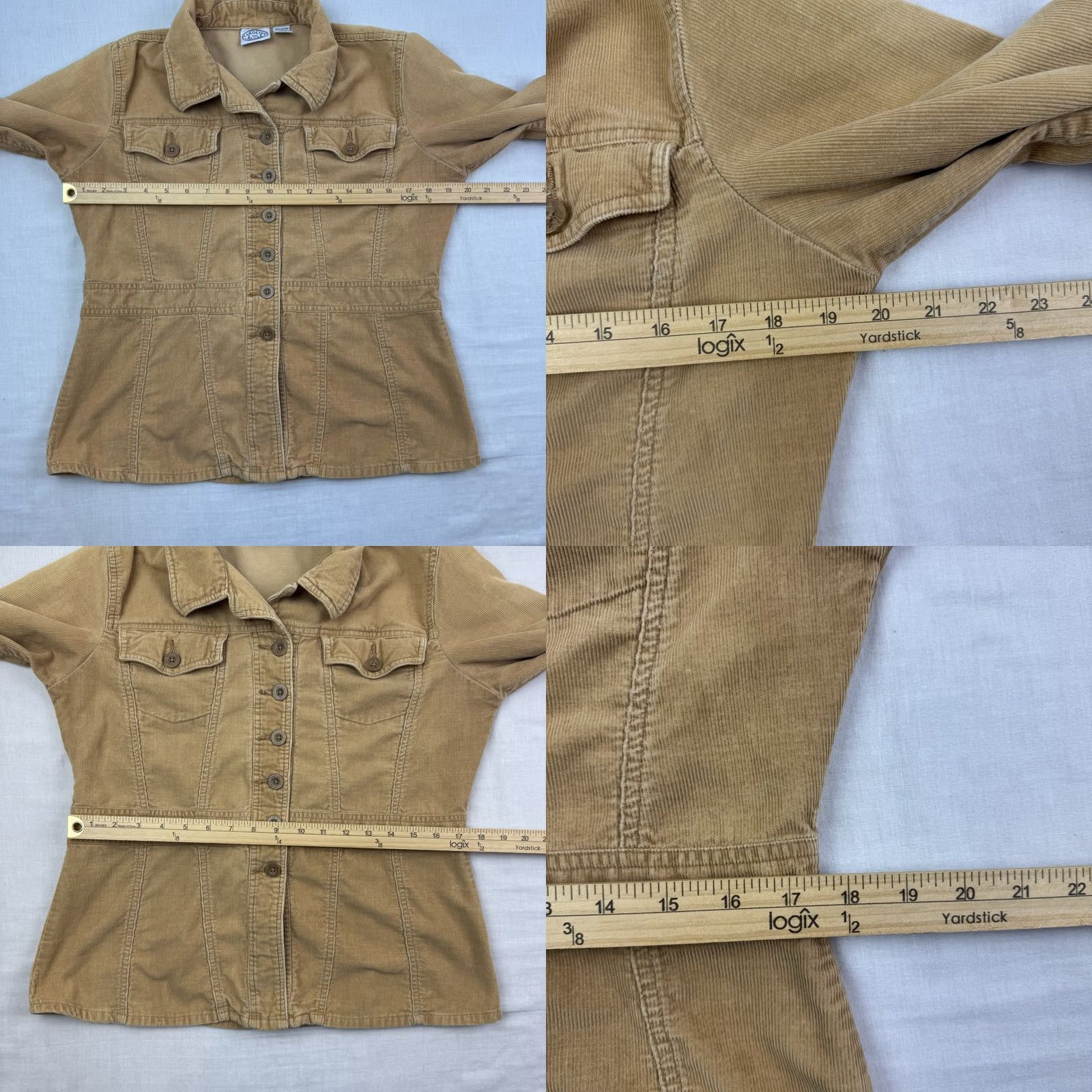Vintage VINTAGE Carolina Blue Corduroy Jacket Womens Medium Collared Button Up Y2K Hip Size M / US 6-8 / IT 42-44 - 8 Thumbnail