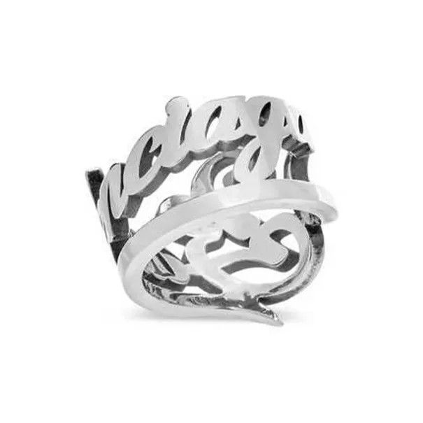 Balenciaga o1bcso1str1024 Size: 62 / Typo Ring in Silver Size ONE SIZE - 2 Thumbnail