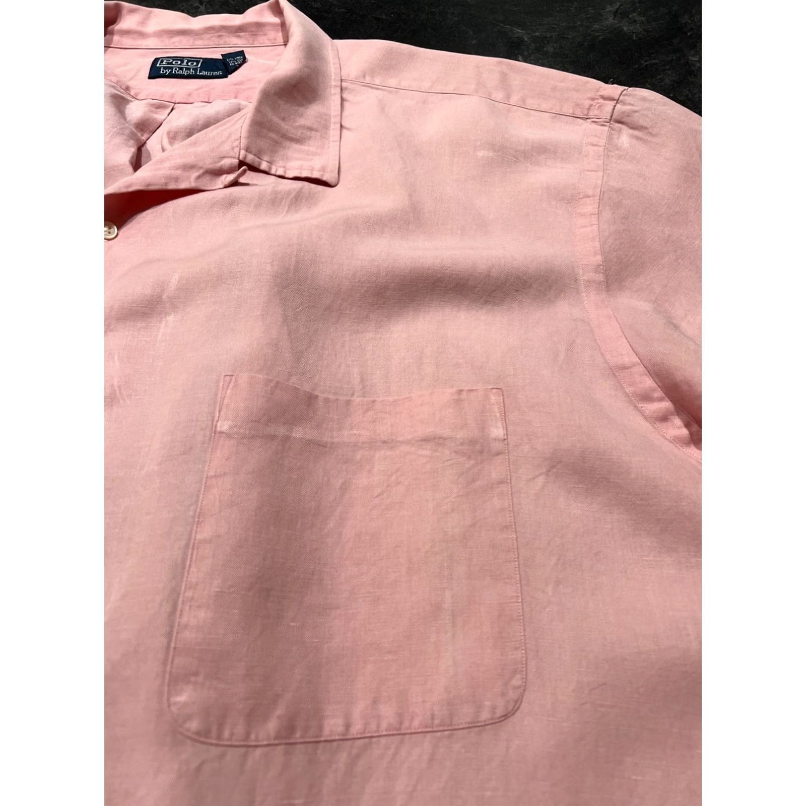 Ralph Lauren Polo Ralph Lauren Shirt Button-Down 4XT Pink Classic Fit Pony Mens Short Sleeve Button-Up Size US XXL / EU 58 / 5 - 3 Thumbnail