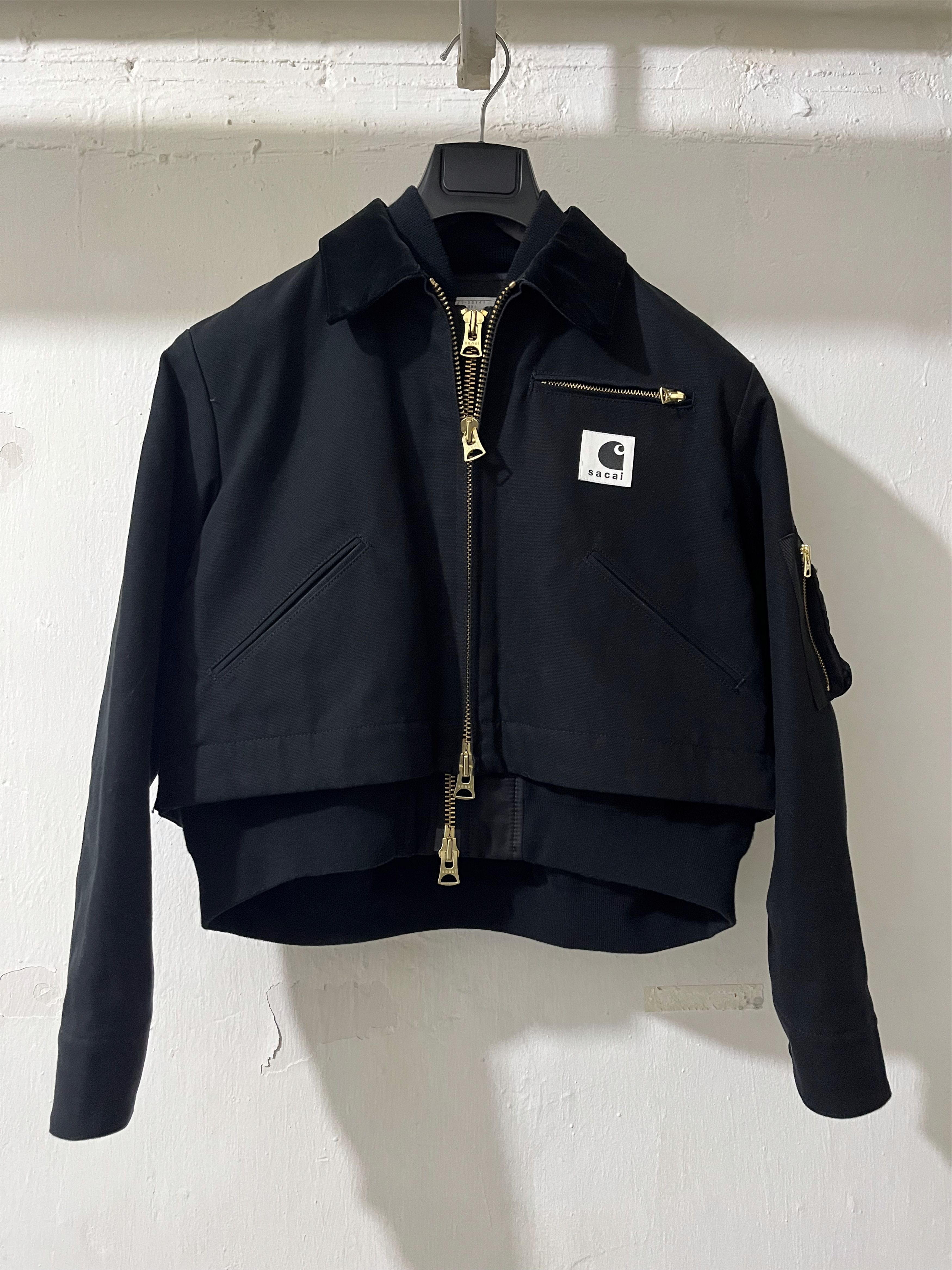 Sacai FW23 SACAI X CARHARTT WIP WOMEN'S CANVAS MA-1 DETROIT JACKET Size XS / US 0-2 / IT 36-38 - 1 Thumbnail