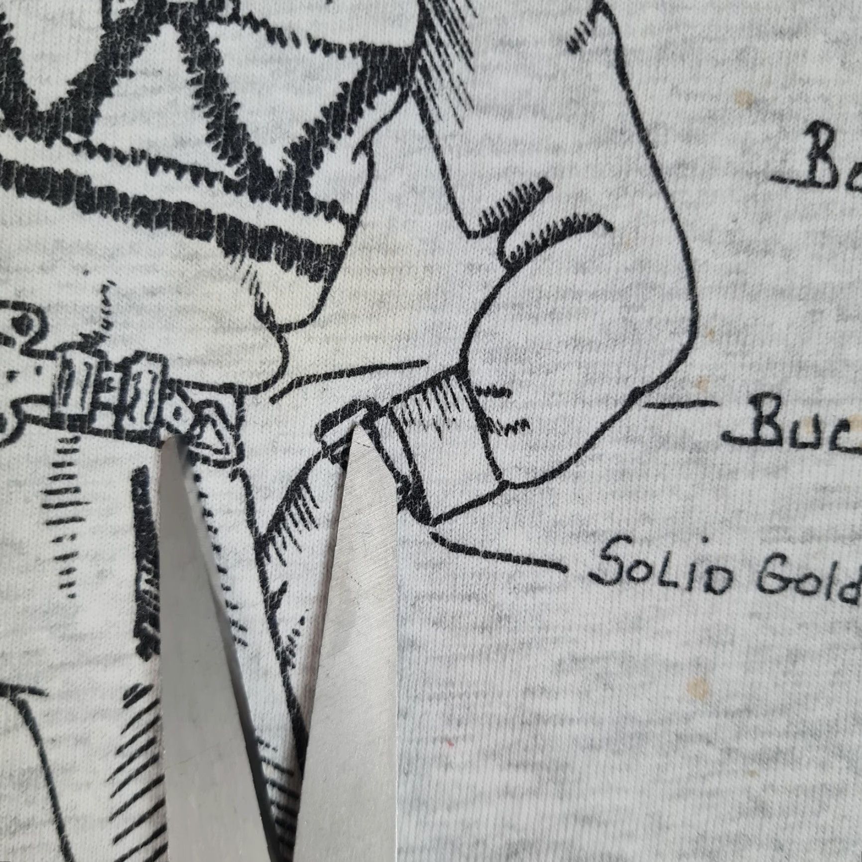 Vintage VINTAGE Mad Jack Hanks Shirt Mens Small Gray Graphic Print Double-Sided Crew Neck Cowboy Rodeo Humor Striped Heather Size US S / EU 44-46 / 1 - 6 Thumbnail