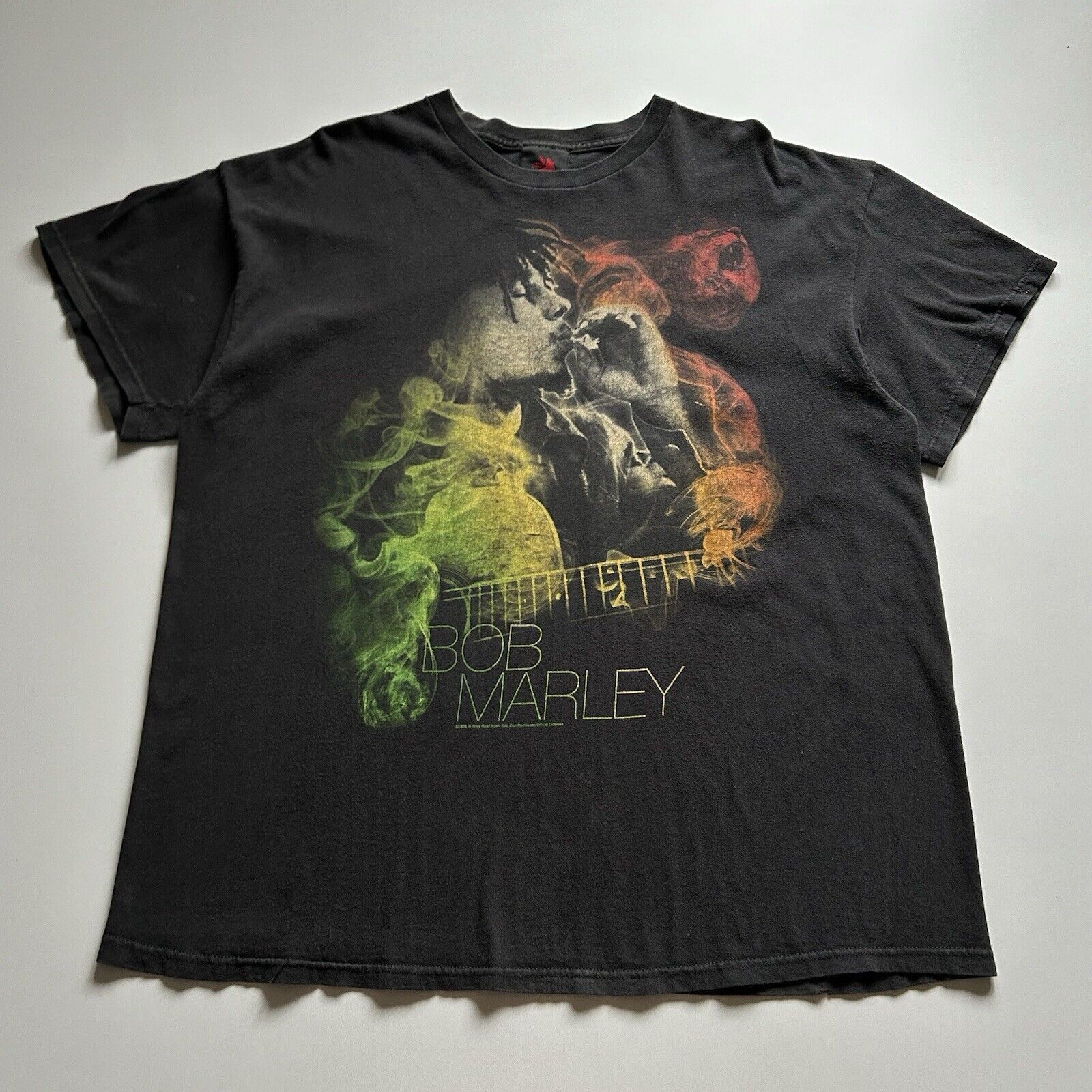 Band Tees Vintage Y2K Bob Marley Weed Smoke Art Shirt 2XL Faded Black Size US XXL / EU 58 / 5 - 1 Thumbnail