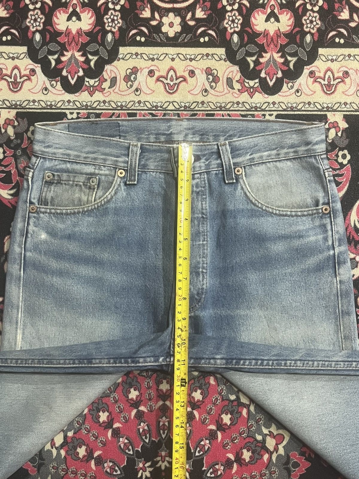 Levi's Vintage 90s Levi’s 501 Classic Light Blue Washed Ripped Jean Size US 30 / EU 46 - 17 Thumbnail