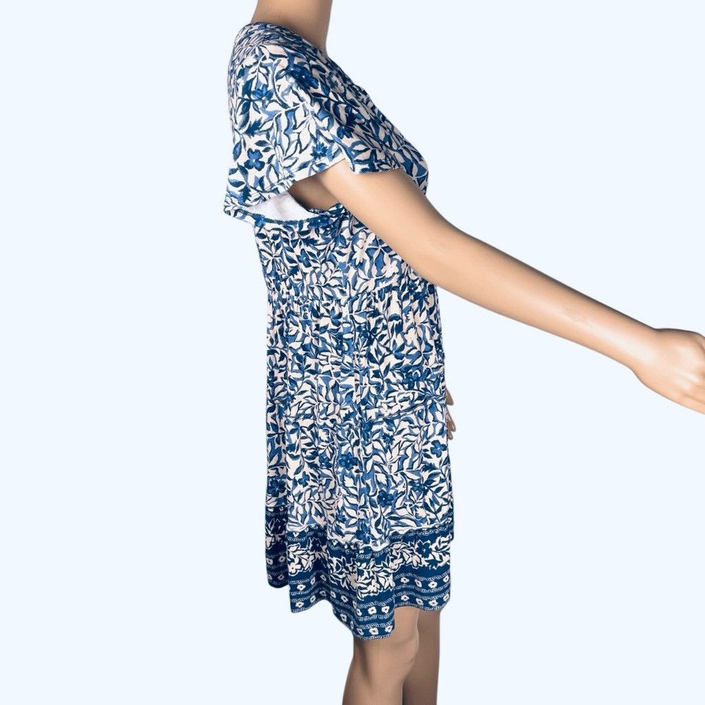Lucky Brand NWT New Lucky Brand Floral Rayon Mini Dress Size L Petite Size L / US 10 / IT 46 - 3 Thumbnail