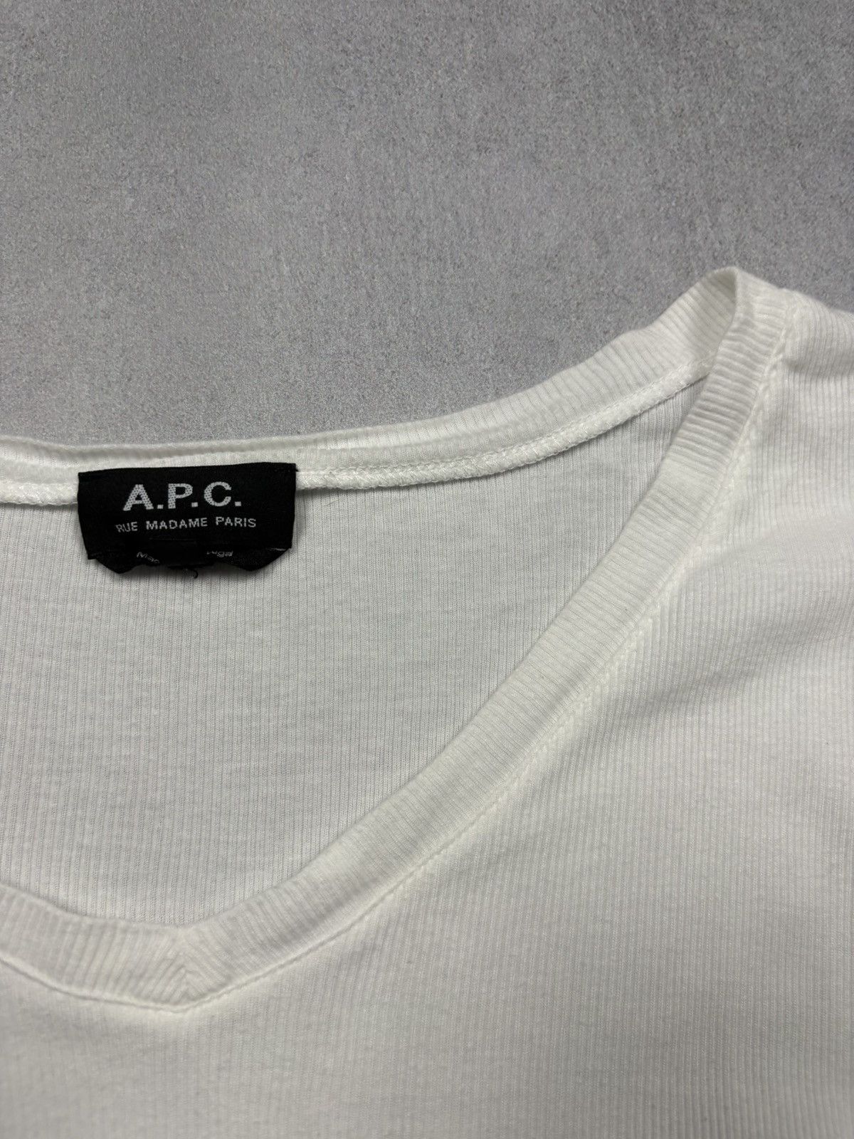 A.P.C. A.P.C. Rue Madame Paris White Modal Cotton Top Y2K Classic M Size M / US 6-8 / IT 42-44 - 6 Thumbnail