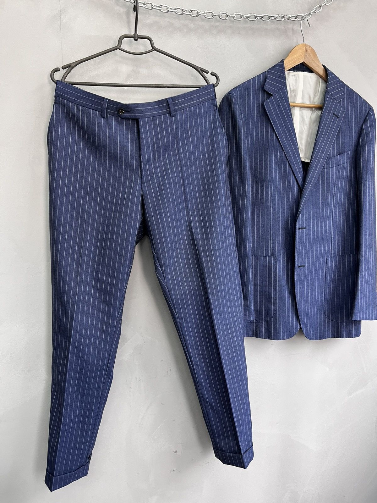 Designer × Suitsupply SUITSUPPLY Blazer/pants suit HAVAna Navy blue Wool EU50 Size 50R - 3 Thumbnail