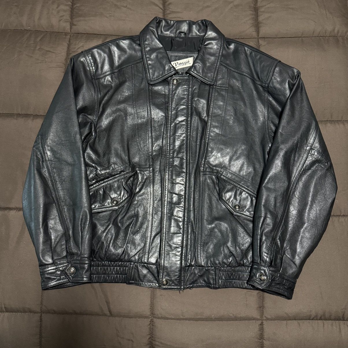 Vintage Viaggo Leather Jacket Size US M / EU 48-50 / 2 - 1 Thumbnail