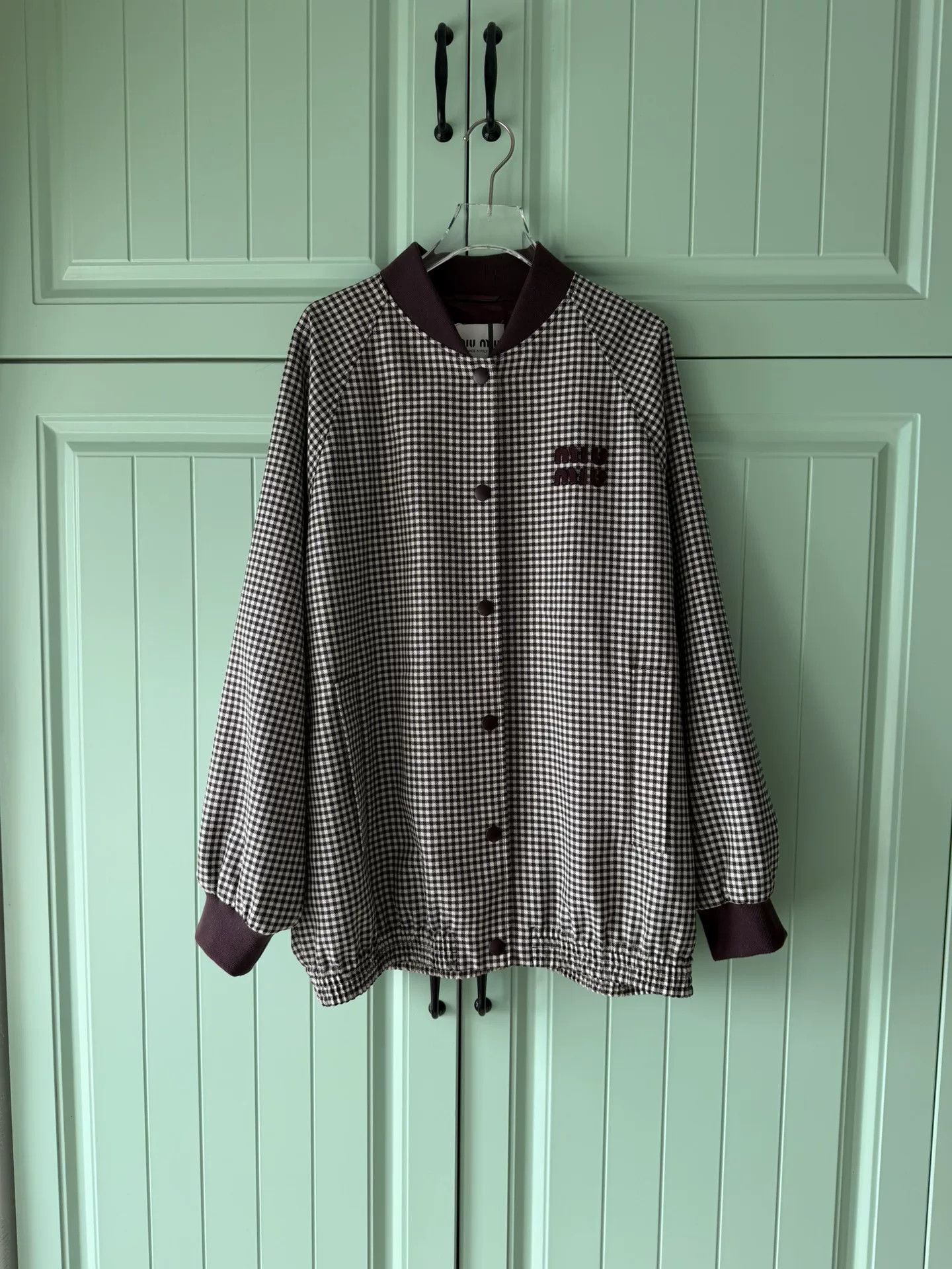 Miu Miu Miu Miu Houndstooth Jacket Size S / US 4 / IT 40 - 1 Thumbnail