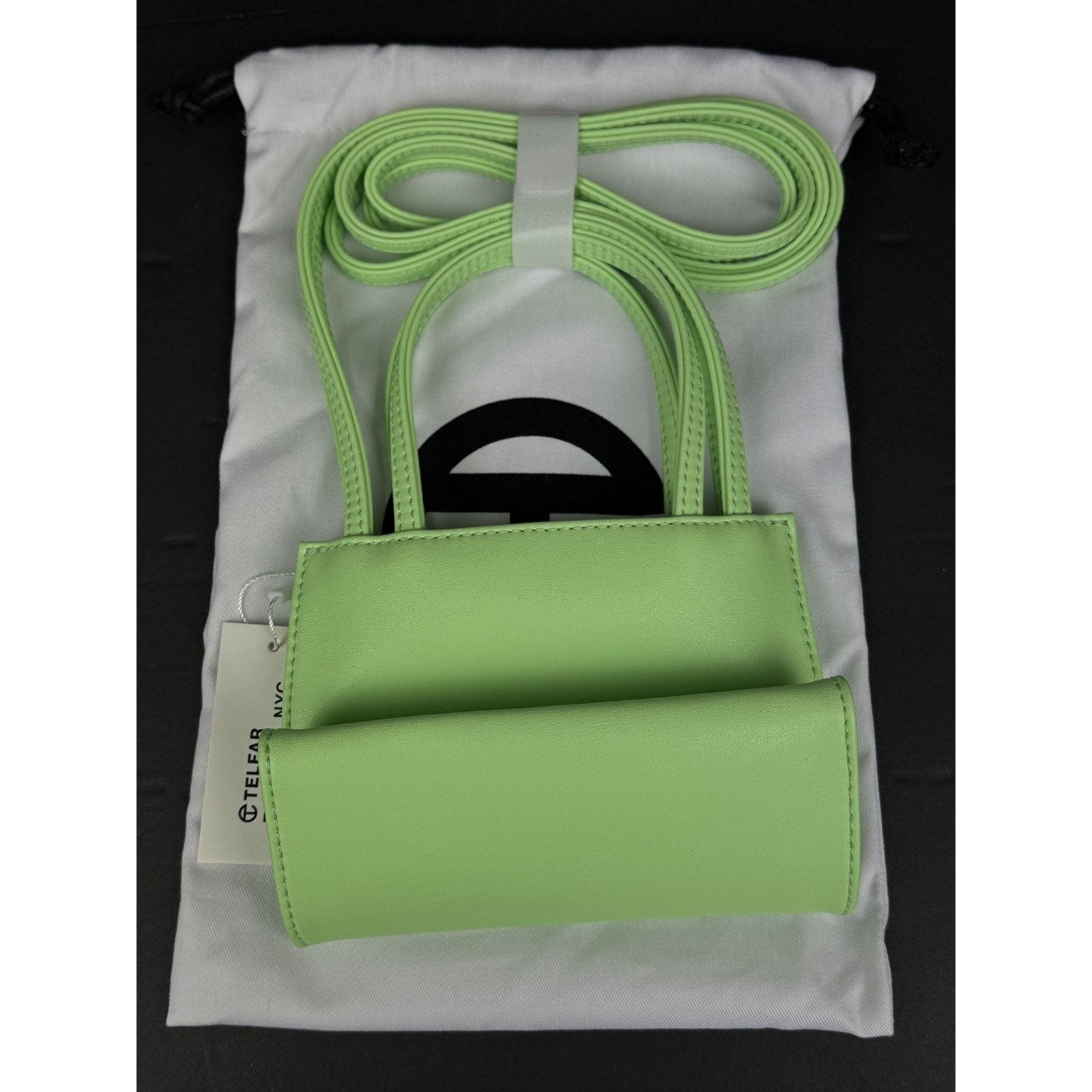 Telfar Telfar Small Shopping Bag Double Mint Vegan Leather Size ONE SIZE - 3 Thumbnail