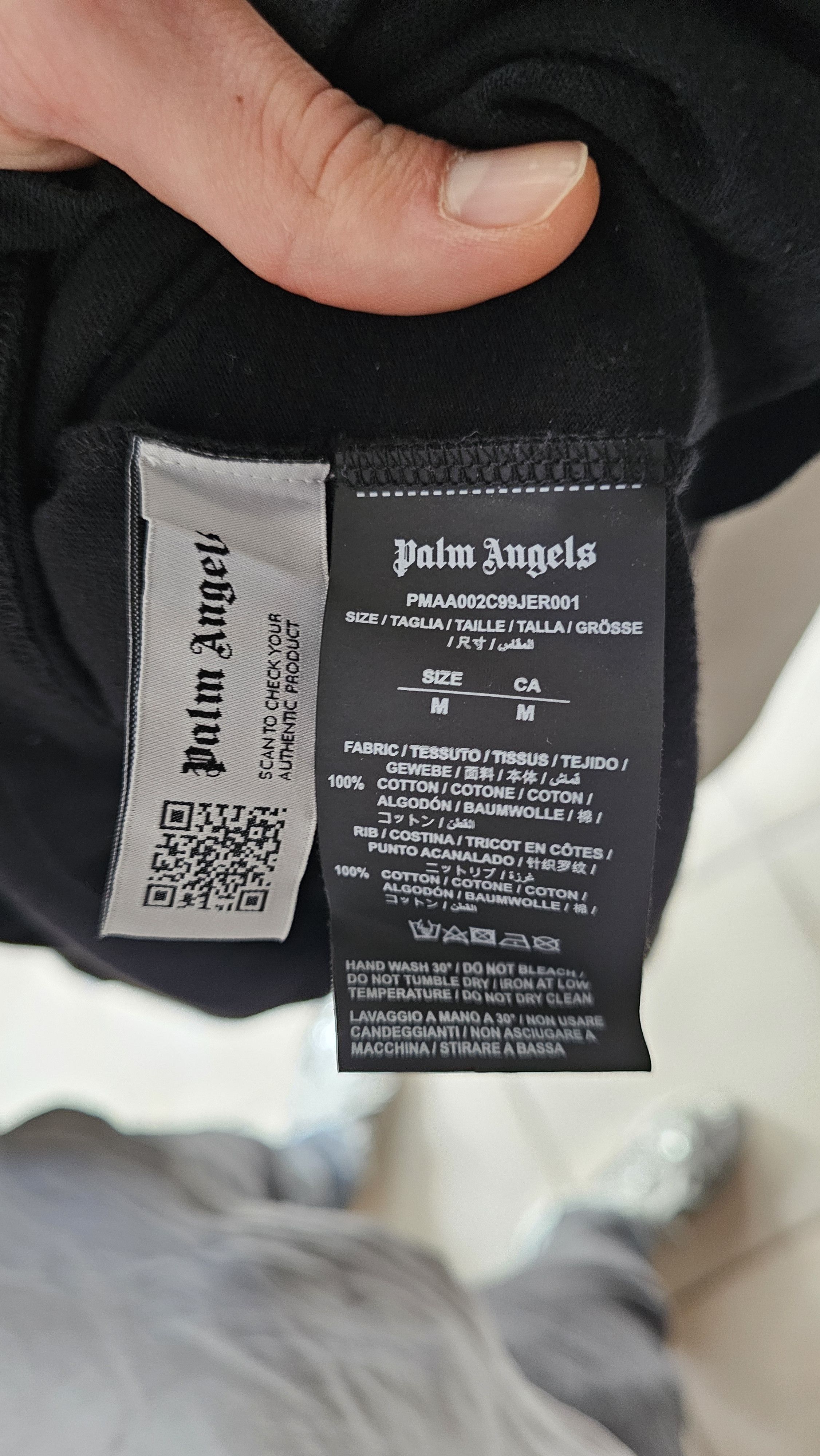 Palm Angels Palm Angels Big Logo Tee – Black Size US M / EU 48-50 / 2 - 6 Thumbnail