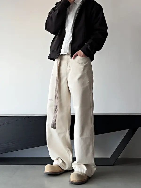 Jean Hayakawa x Azumi White Wide Leg Jeans Size US 30 / EU 46 - 2 Thumbnail
