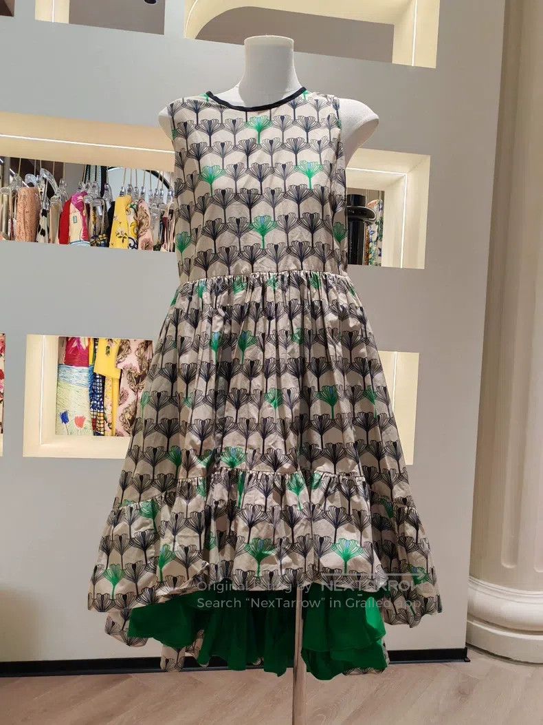 Fendi Fendi Dress, with a beige base featuring black and green f Size XS / US 0-2 / IT 36-38 - 2 Thumbnail