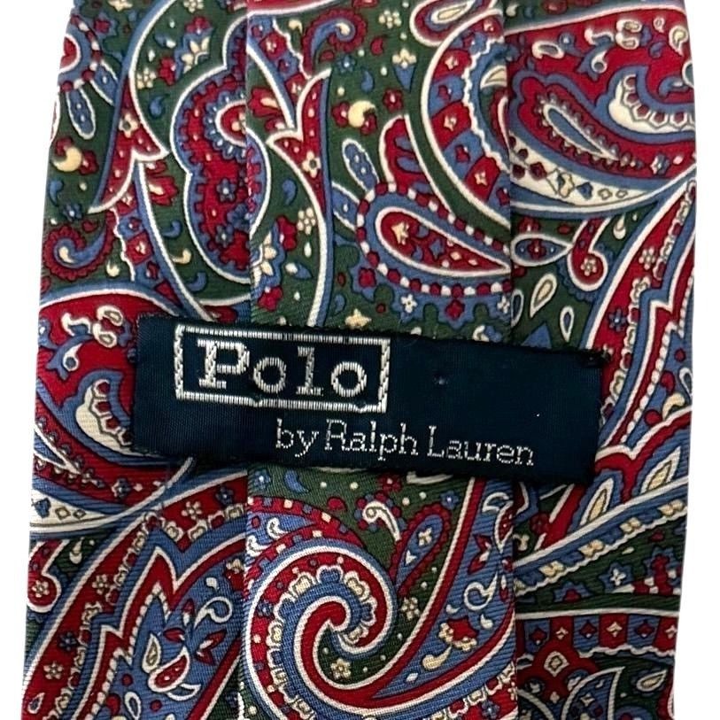 Polo Ralph Lauren Vintage NOS Polo Ralph Lauren Paisley Necktie Silk Hand Made Size ONE SIZE - 4 Thumbnail