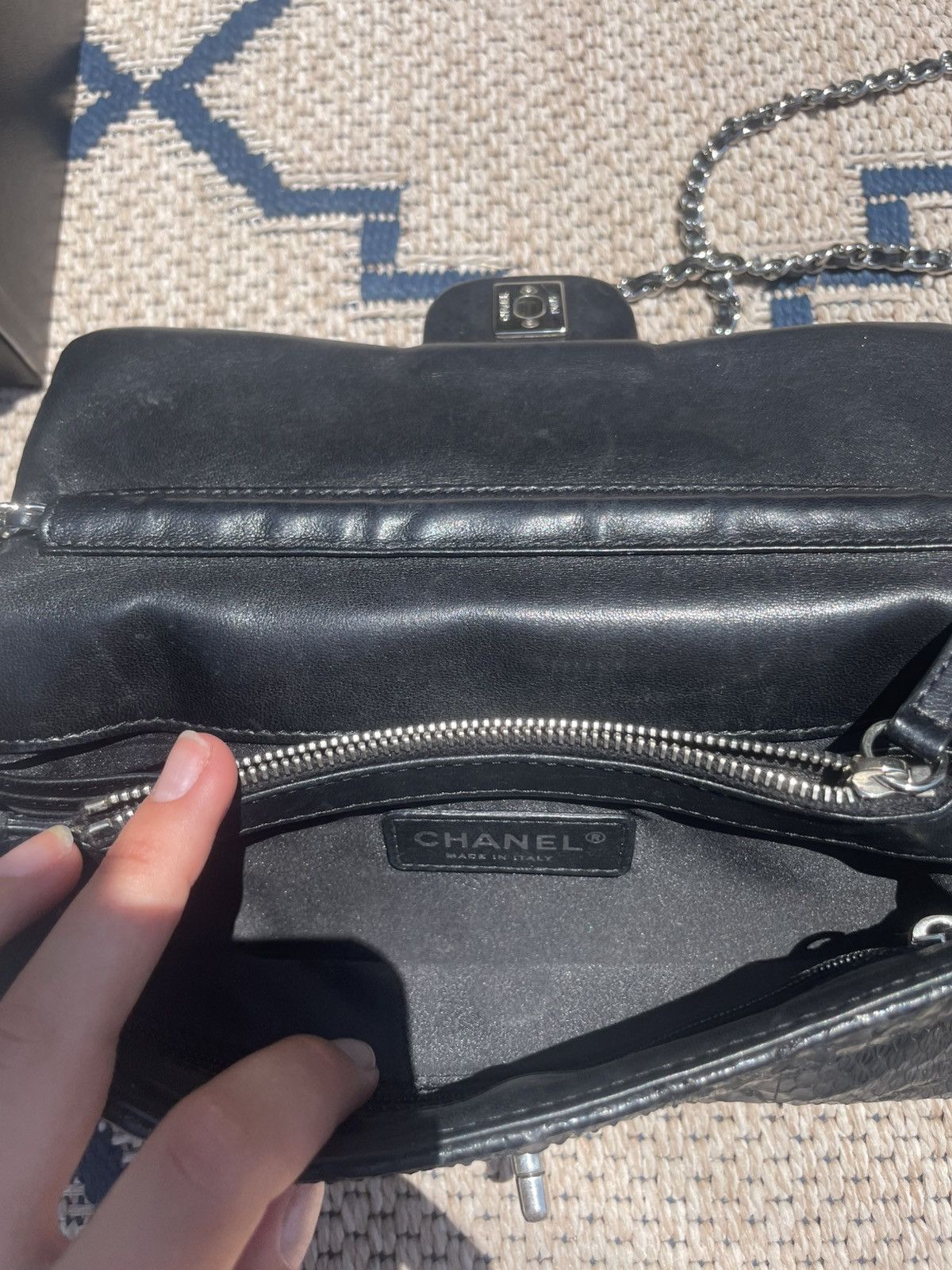 Chanel Classic Chanel flap bag with black python leather Size ONE SIZE - 5 Thumbnail