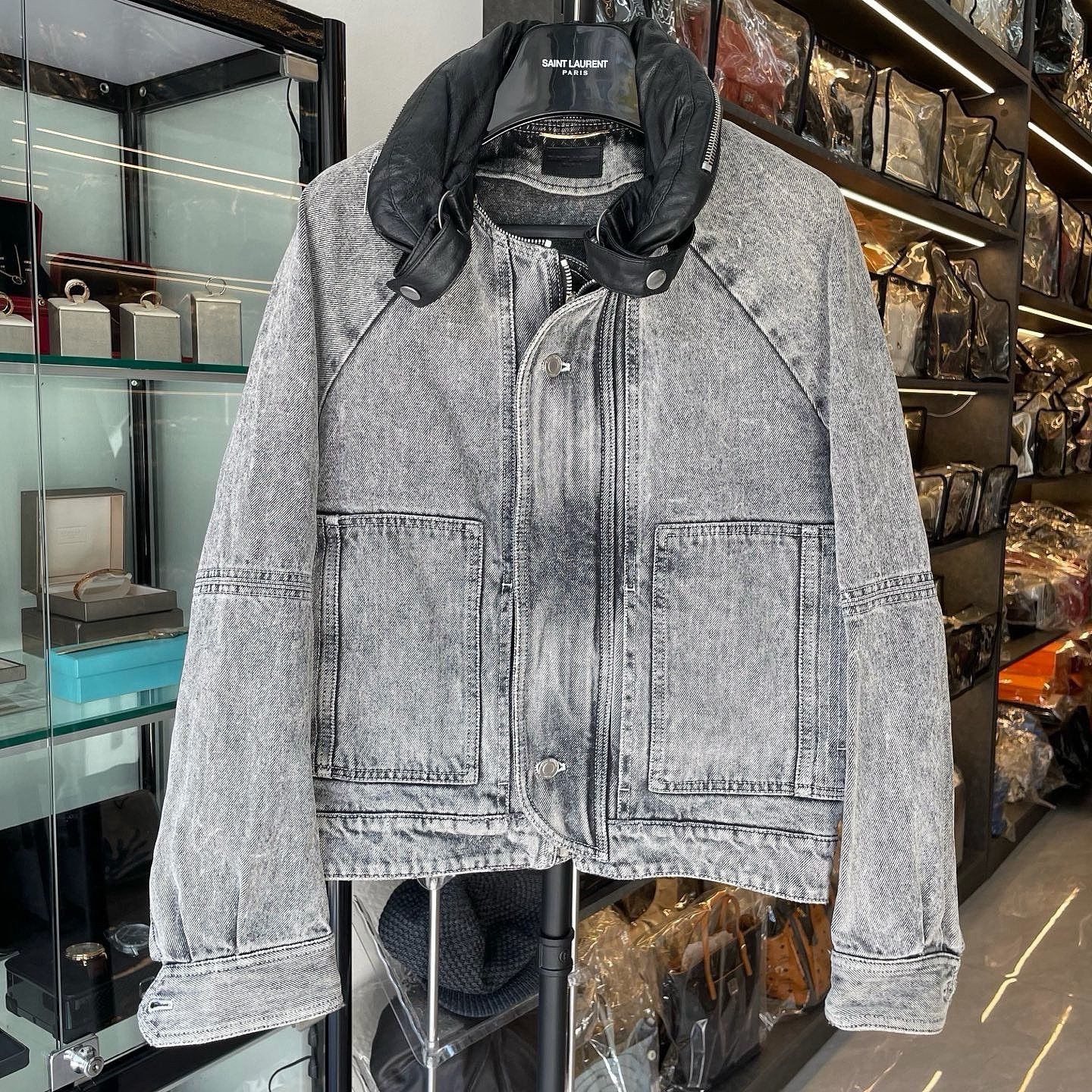Saint Laurent Paris Saint Laurent Washed Denim Jacket Size XS Size US XS / EU 42 / 0 - 1 Thumbnail