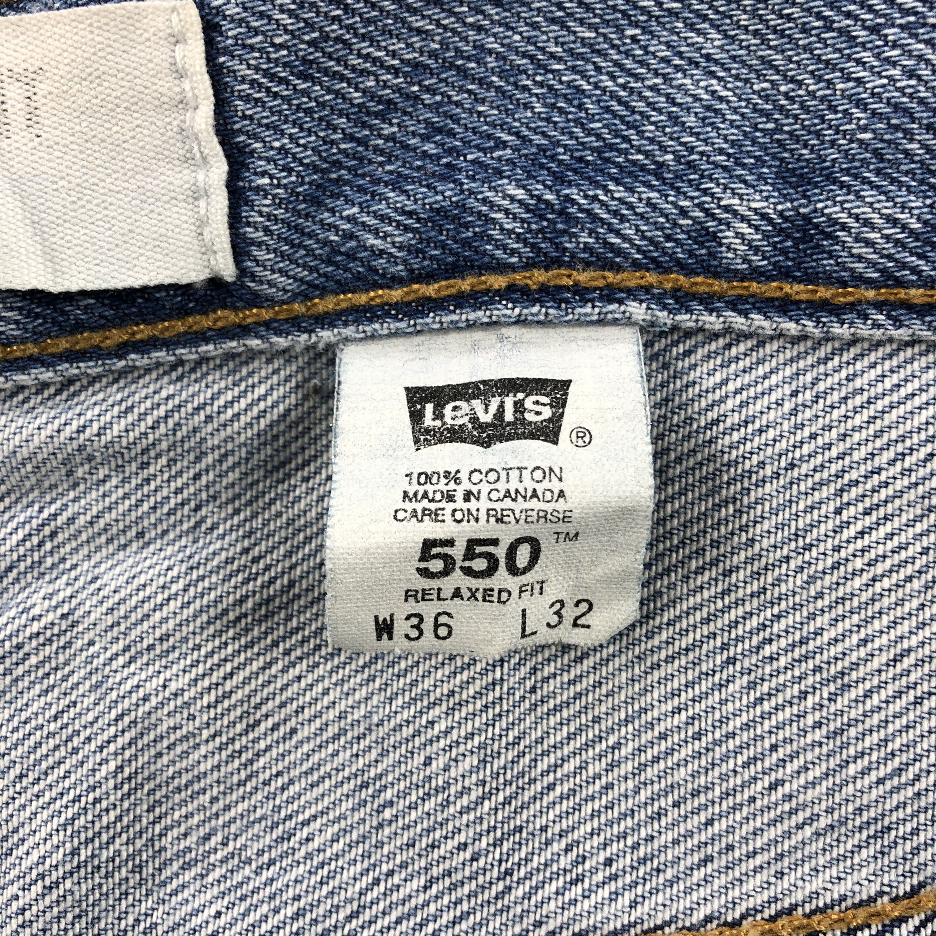 Levi's Vintage Levis 550 Jeans Relaxed Fit Denim KJ626 Size US 36 / EU 52 - 10 Thumbnail