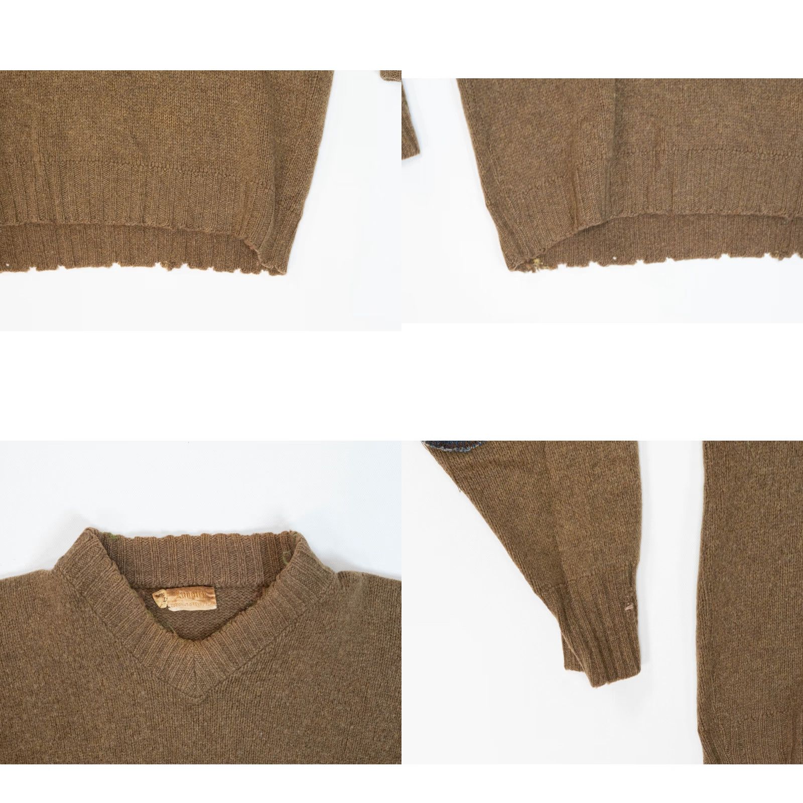 Vintage VINTAGE Langtry Sweater Womens Medium Wool Elbow Patches Fisherman Oarsman 50s 60s 70s 80s 90s Knit Pullover Brown Size M Womens Size M / US 6-8 / IT 42-44 - 9 Thumbnail