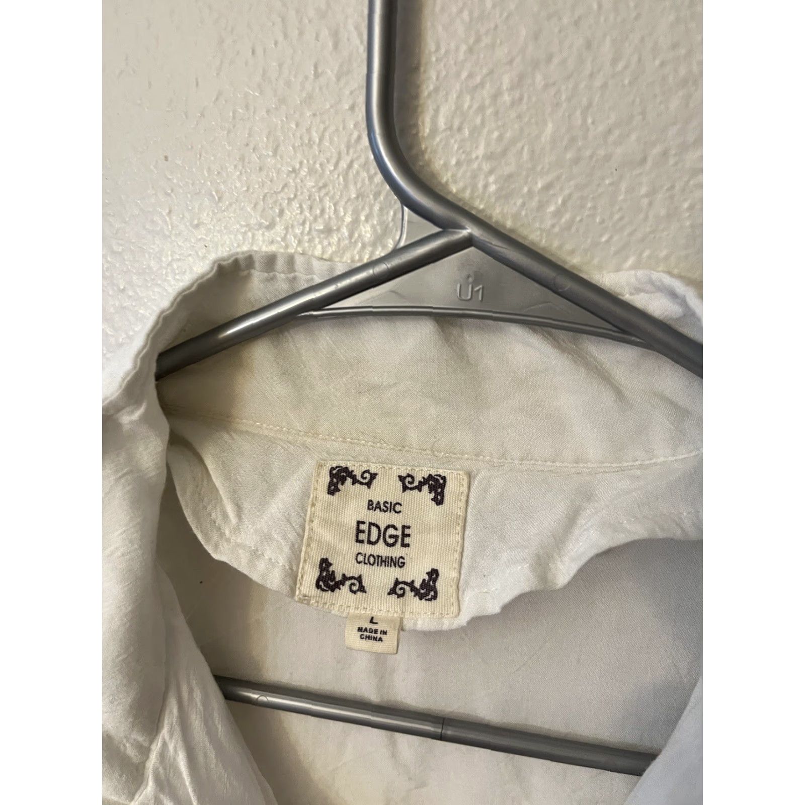 Vintage Basic Edge Clothing Jacket Cotton Blend Gauze Womens White L 3/4 Sleeve Full Zip Mock Neck Pockets Size L / US 10 / IT 46 - 3 Thumbnail
