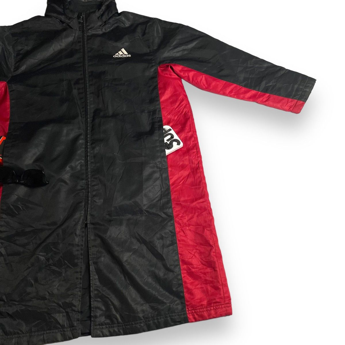 Adidas × Vintage VINTAGE ADIDAS EMBROIDERED LOGO SPELL OUT LONG JACKET Size US L / EU 52-54 / 3 - 5 Thumbnail