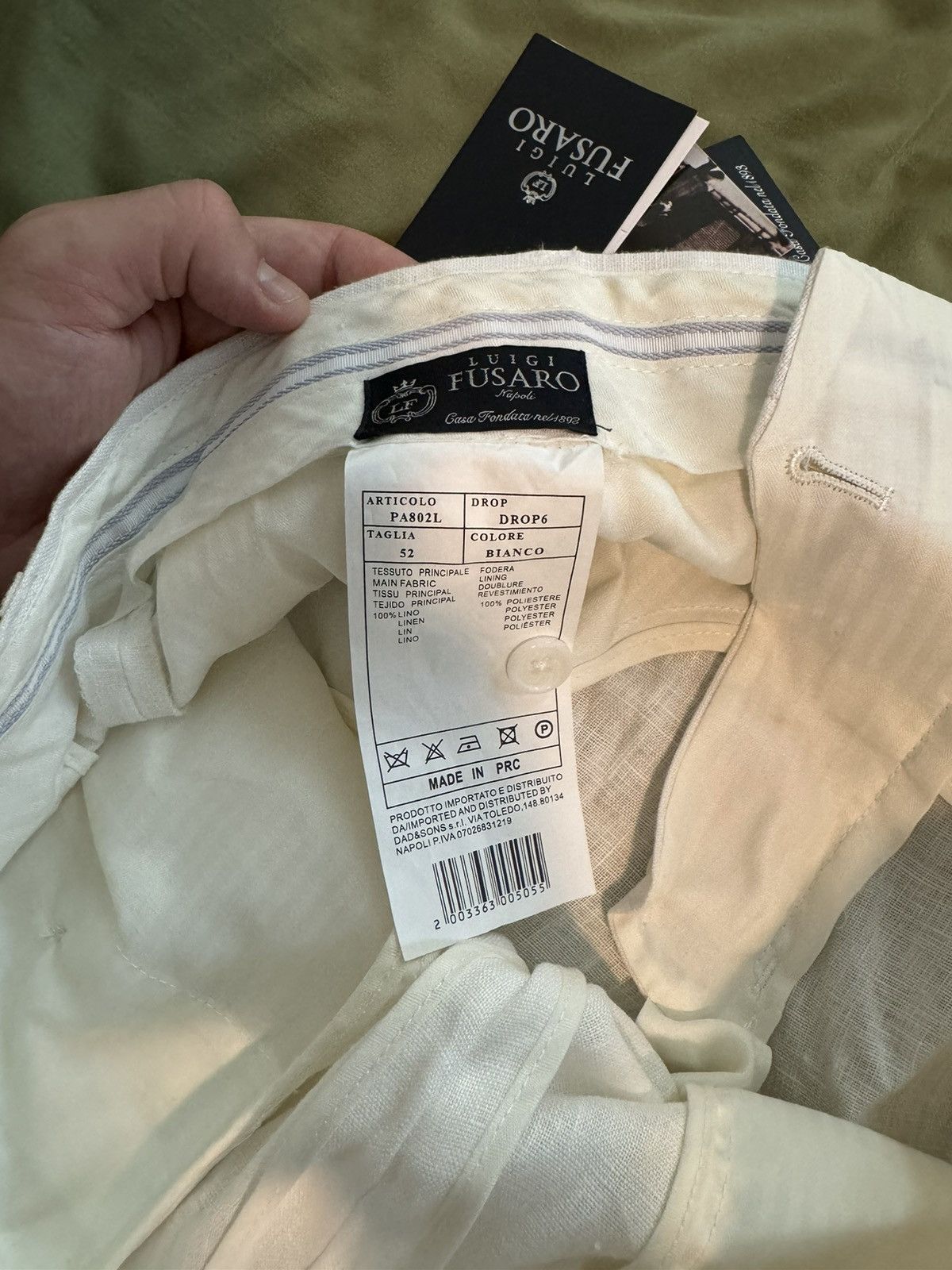 Other Luigi Fusaro Italian white linen pants Size US 36 / EU 52 - 3 Thumbnail