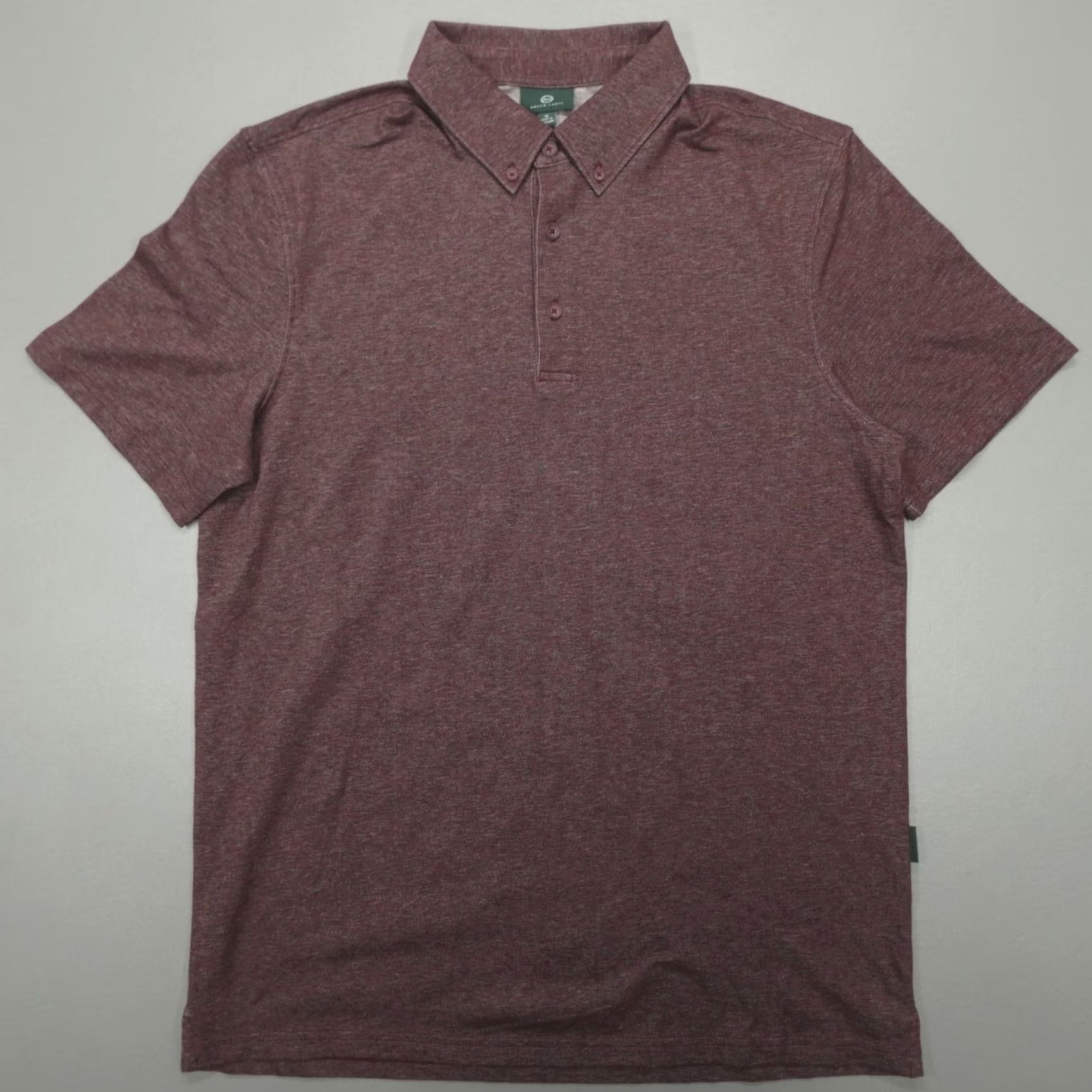 Vintage AG Adriano Goldschmied Green Label Polo Shirt Men’s M Burgundy Heather Polo Shirt Mens M Burgundy Heather Size US M / EU 48-50 / 2 - 2 Thumbnail