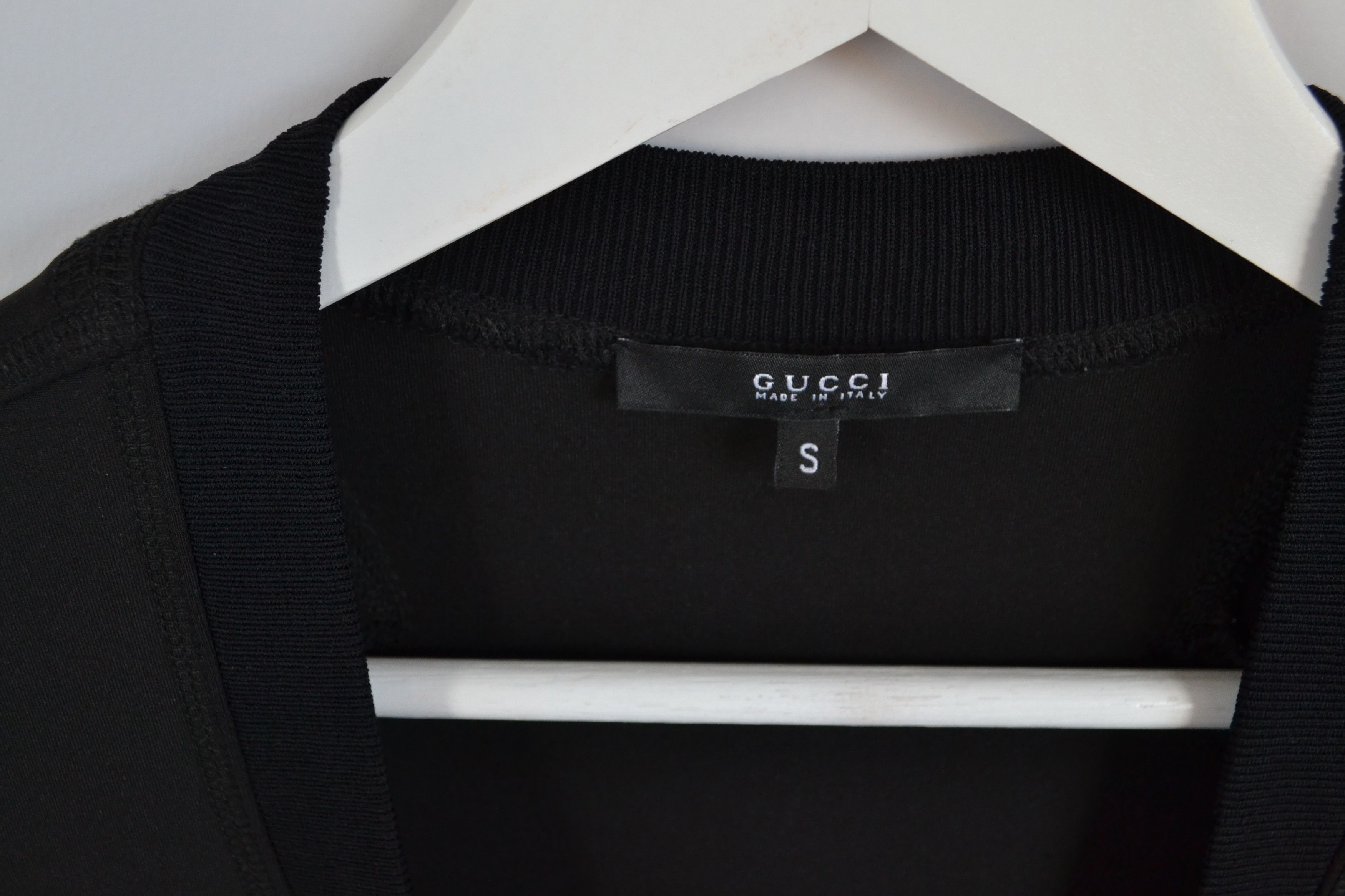 Gucci GUCCI Dress Neoprene Belt Logo Zip Womens 2009 Black S Size S / US 4 / IT 40 - 6 Thumbnail
