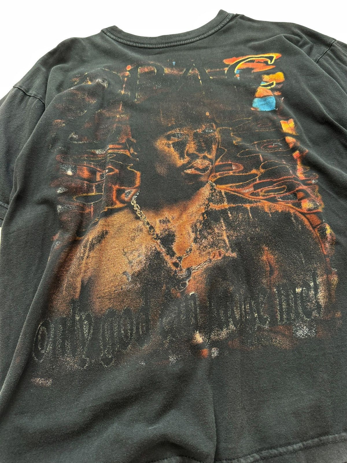 Vintage Bootleg Vintage Thrashed R.I.P. Tupac Shirt Size US L / EU 52-54 / 3 - 4 Thumbnail