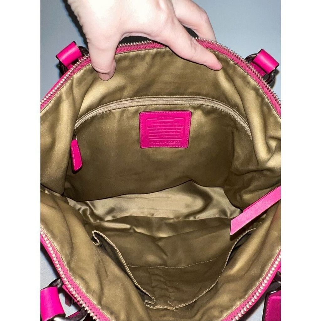 Coach VTG COACH Daisy Magenta Leather Emma Shoulder Bag F23973 Size ONE SIZE - 9 Thumbnail