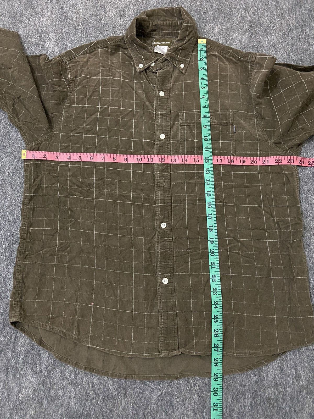 Octopus × Vintage octopus army vintage corduroy long shirt Size US L / EU 52-54 / 3 - 8 Thumbnail