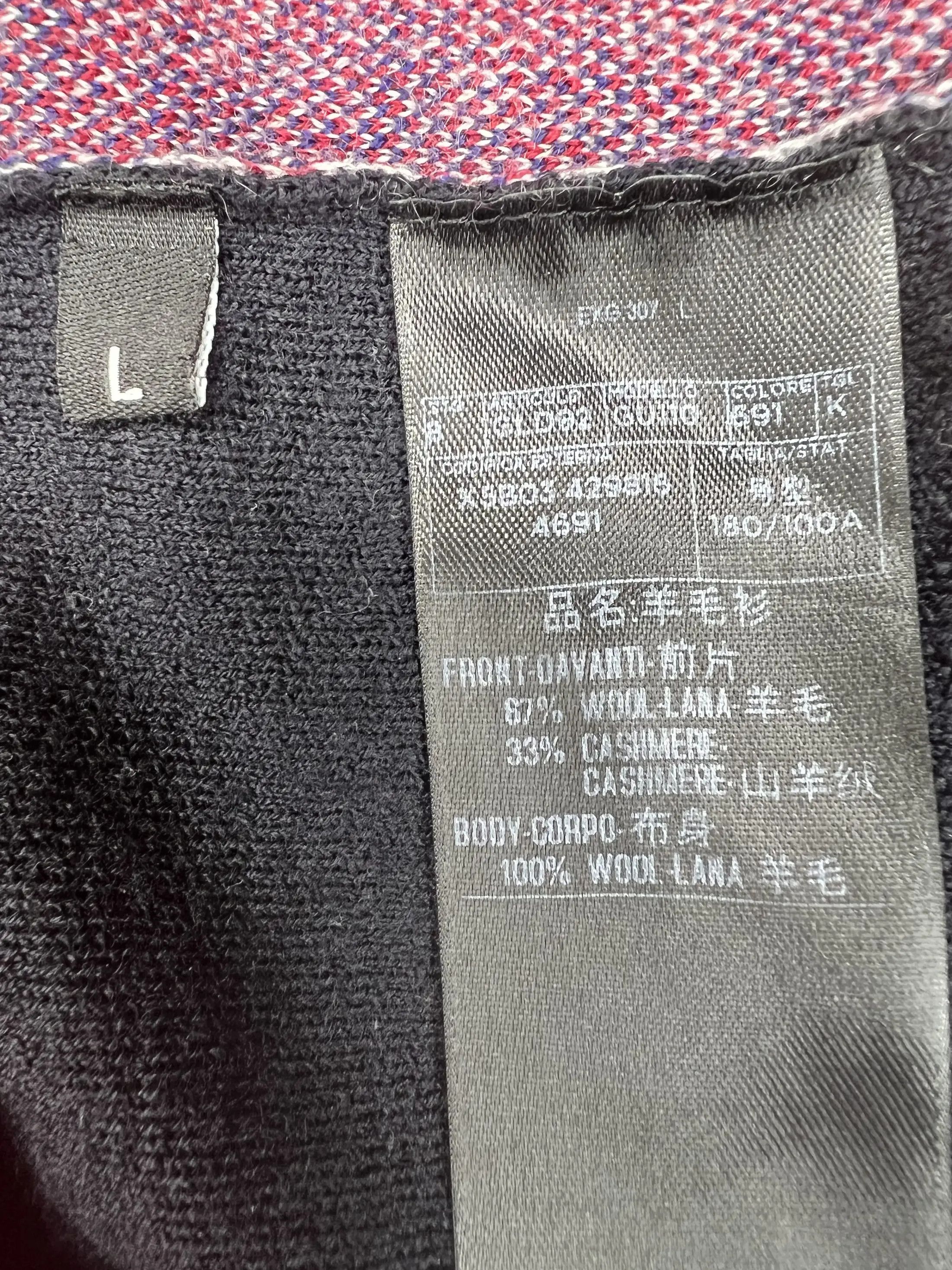 Gucci Front Checked Cashmere V-Neck Size US L / EU 52-54 / 3 - 8 Thumbnail