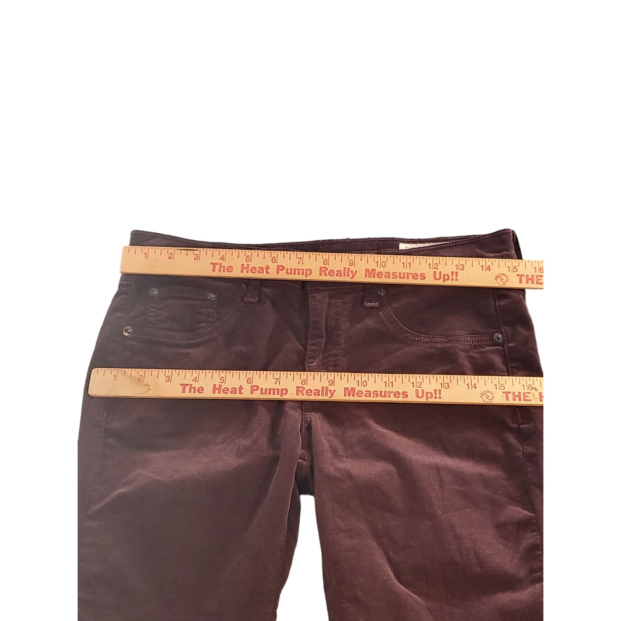 Rag & Bone Rag & Bone New York Skinny Jeans Women Sz 29 Wine Velvet Str Size 29" - 4 Thumbnail