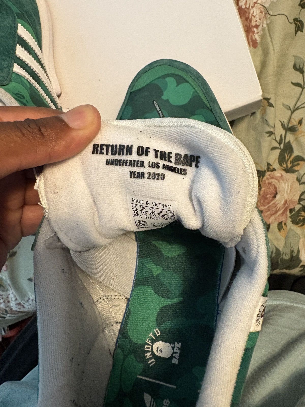 Adidas × Bape BapexUndefeated Adidas Zx8000 “Green” Size US 12 / EU 45 - 4 Thumbnail