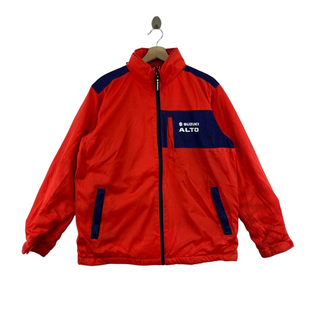 SUZUKI ALTO Japanese Brand Racing Orange Bomber Jacket