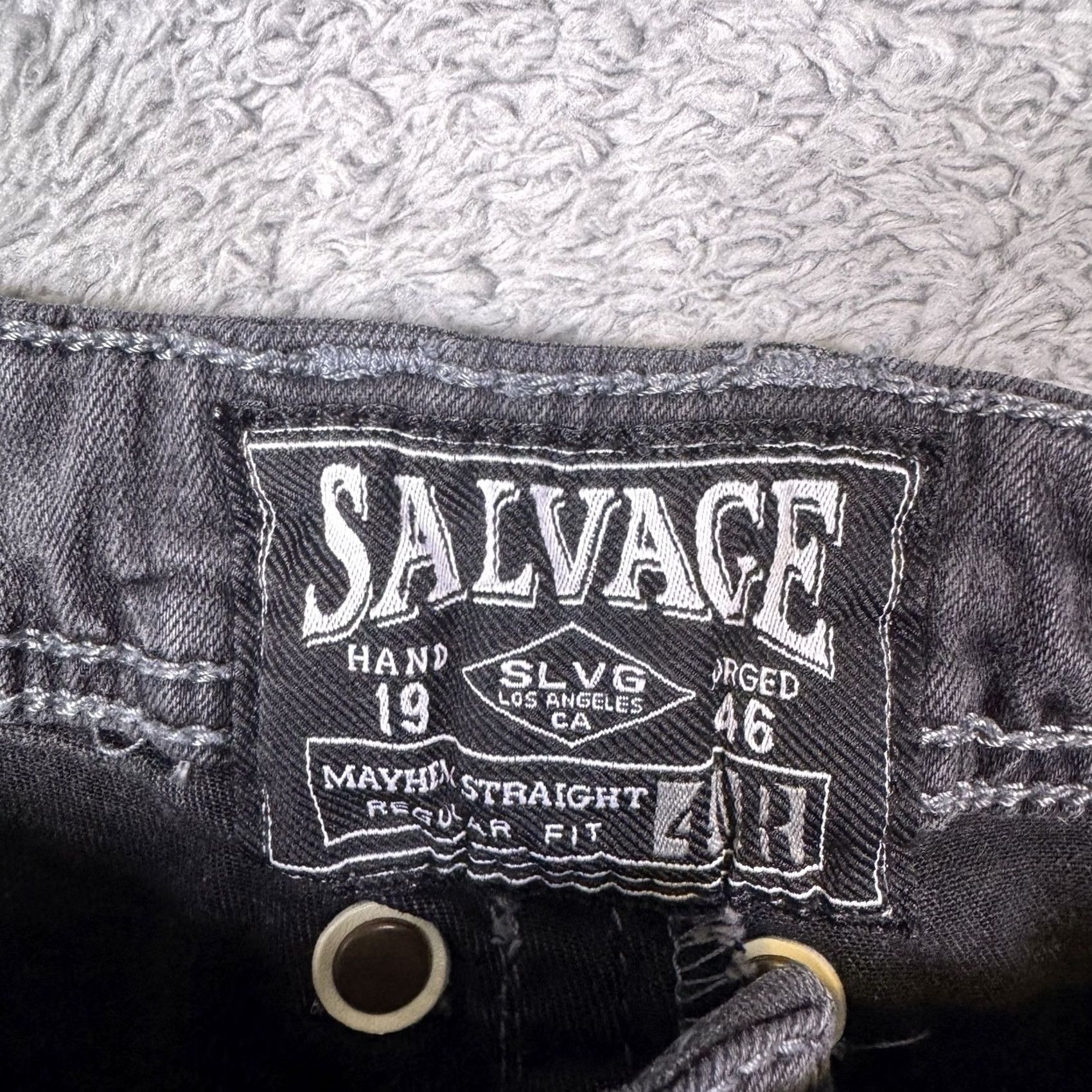 Vintage Salvage Supply Co. Jeans Men 40R Mayhem Straight Regular Premium Denim 23-460 - Mid Rise Size US 40 / EU 56 - 4 Thumbnail