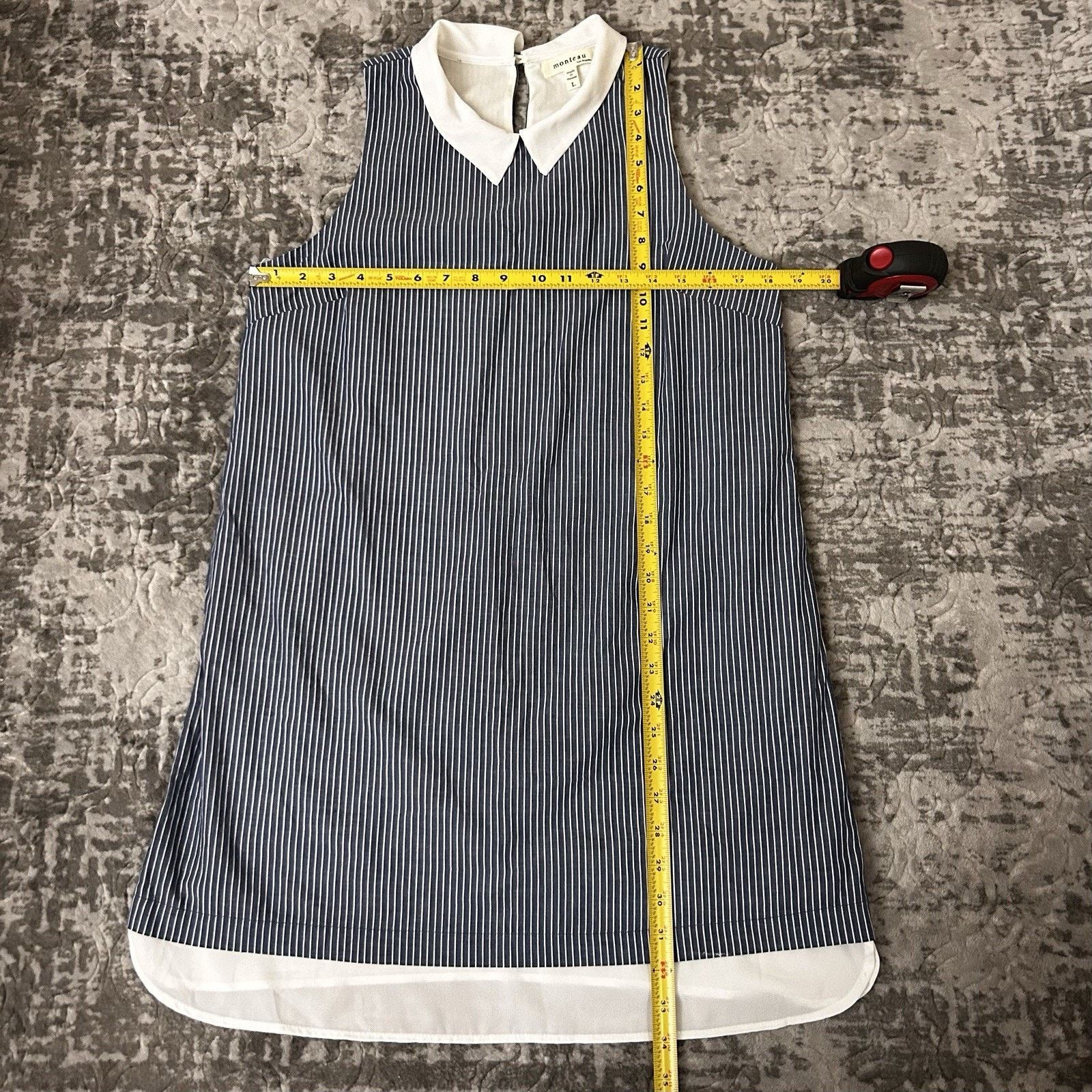Other Monteau Los Angeles Women's White and Blue Dress Size Large Size L / US 10 / IT 46 - 11 Thumbnail