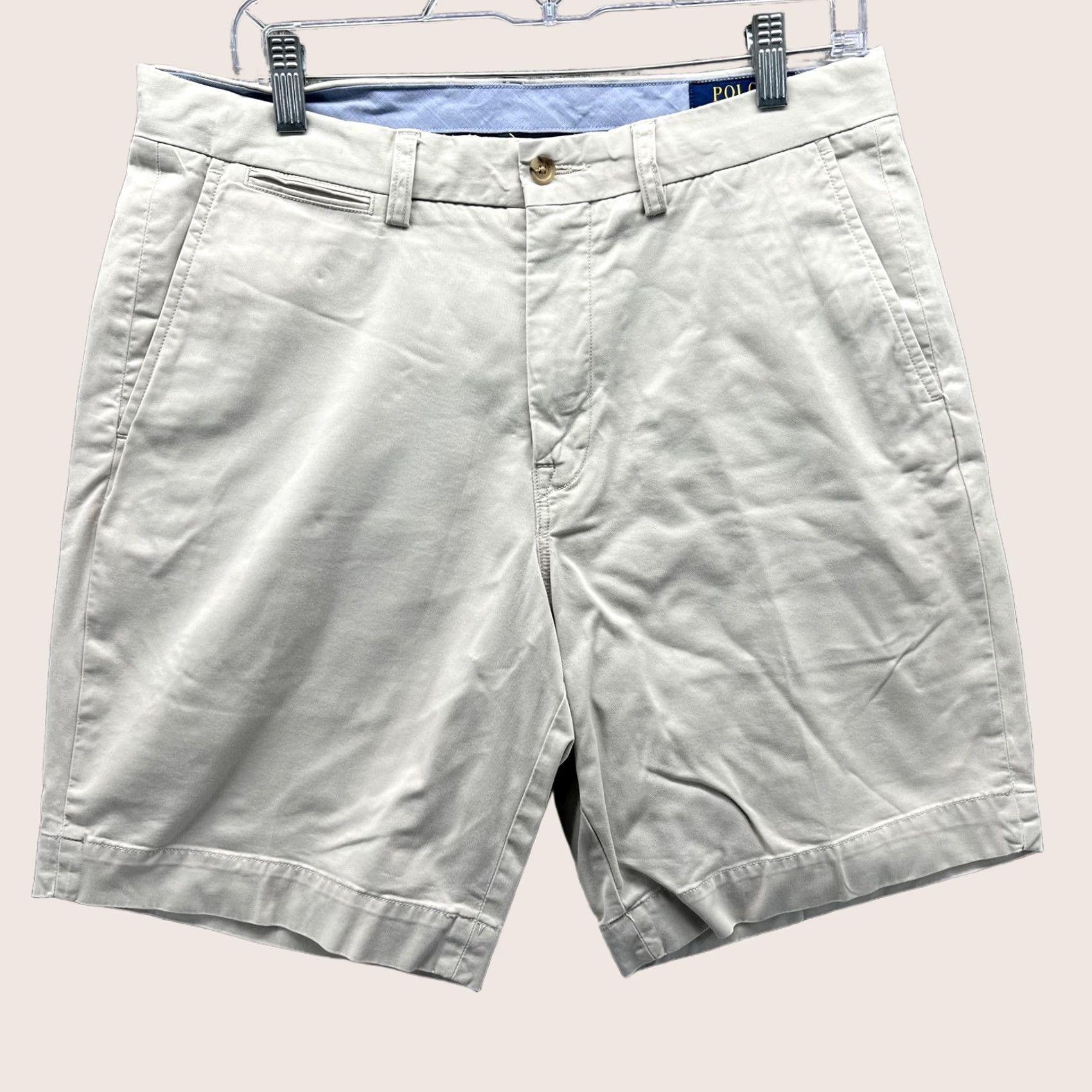 Polo Ralph Lauren Polo Ralph Lauren Shorts Mens 32 Beige Stretch Classic Fit Chino Casual 9 Inseam Size US XS / EU 42 / 0 - 1 Thumbnail