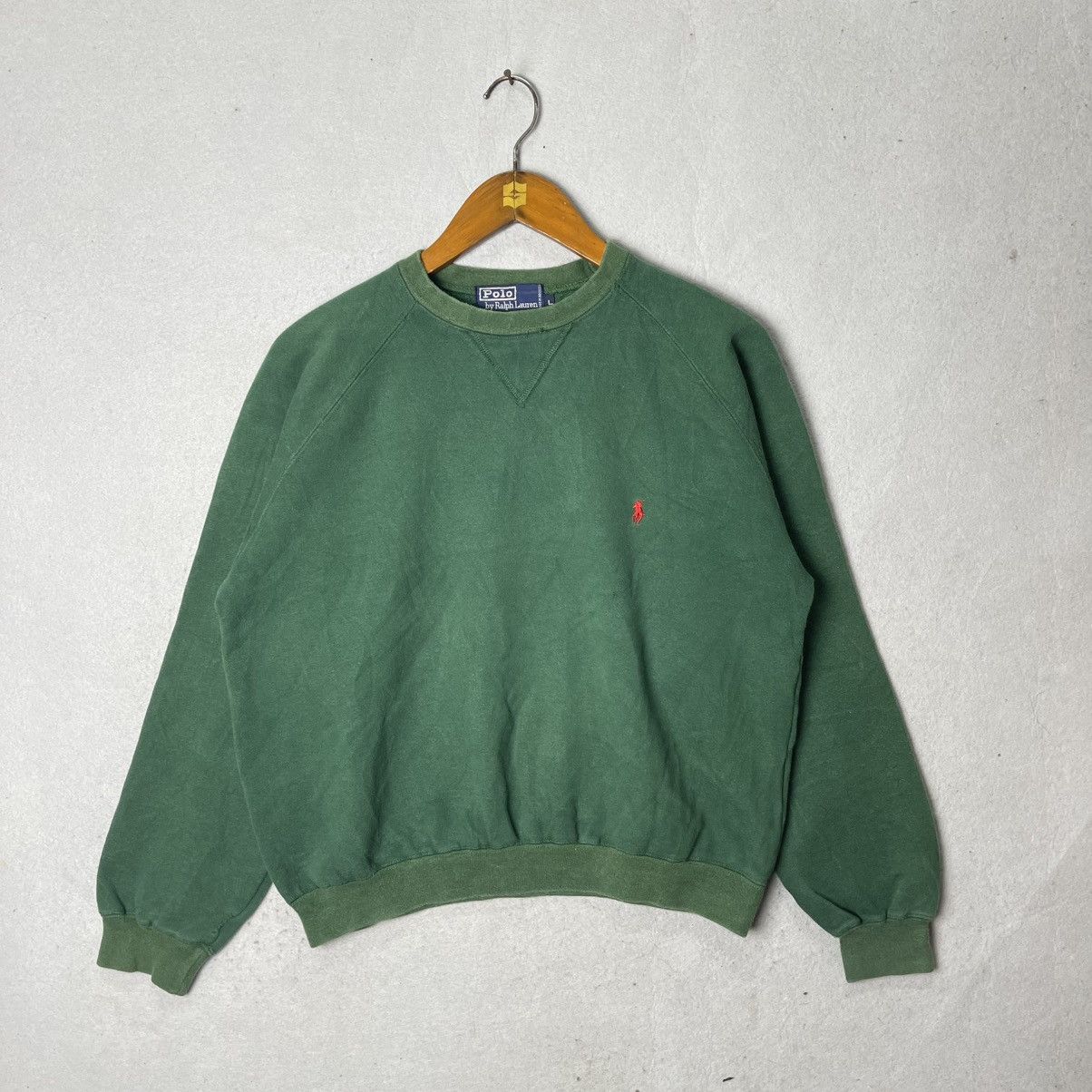 Polo Ralph Lauren Vintage Polo Ralph Lauren Green Crewneck Sweatshirt Size US L / EU 52-54 / 3 - 1 Thumbnail