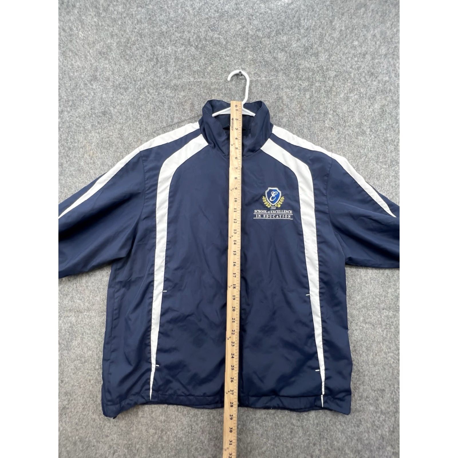 Vintage VINTAGE Sport-Tek Track Jacket Blue & White School Of Excellence In Education | Size M | Men | Regular Jacket Size US M / EU 48-50 / 2 - 3 Thumbnail