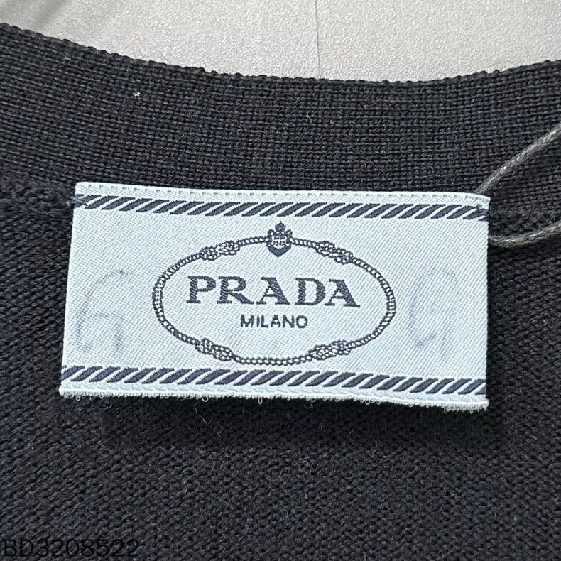 Prada Black Wool Cardigan by PRADA-2506 Size US S / EU 44-46 / 1 - 4 Thumbnail