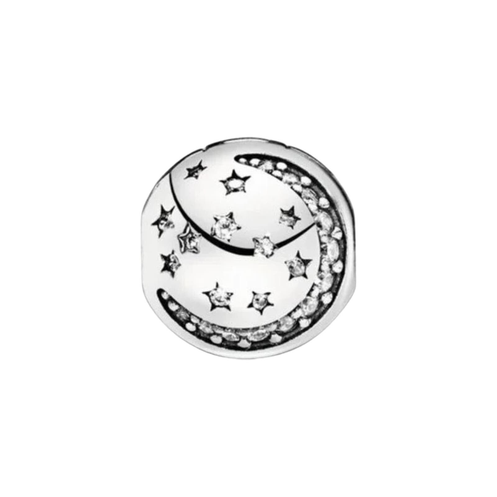 pandora PANDORA Sparkling Moon & Star Clip Charm - 791386CZ Size ONE SIZE - 1 Thumbnail