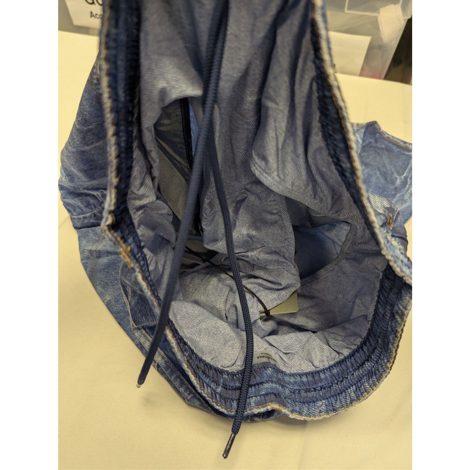 Balenciaga o1rshd1 Trompe L'oeil Swim short in blue Size US 30 / EU 46 - 16 Thumbnail