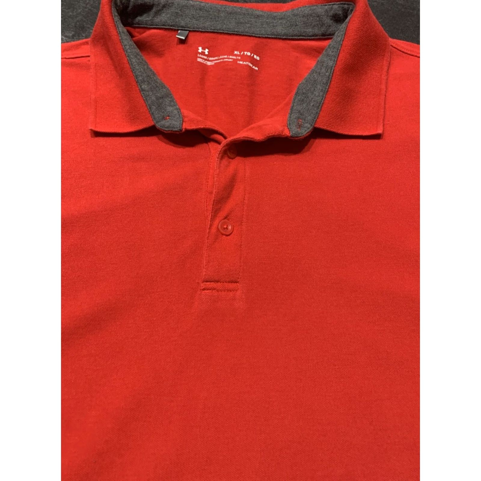 Under Armour Vintage Under Armour Polo Shirt Men XL Red HeatGear Casual Golf Tennis Short Sleeve Size US XL / EU 56 / 4 - 3 Thumbnail