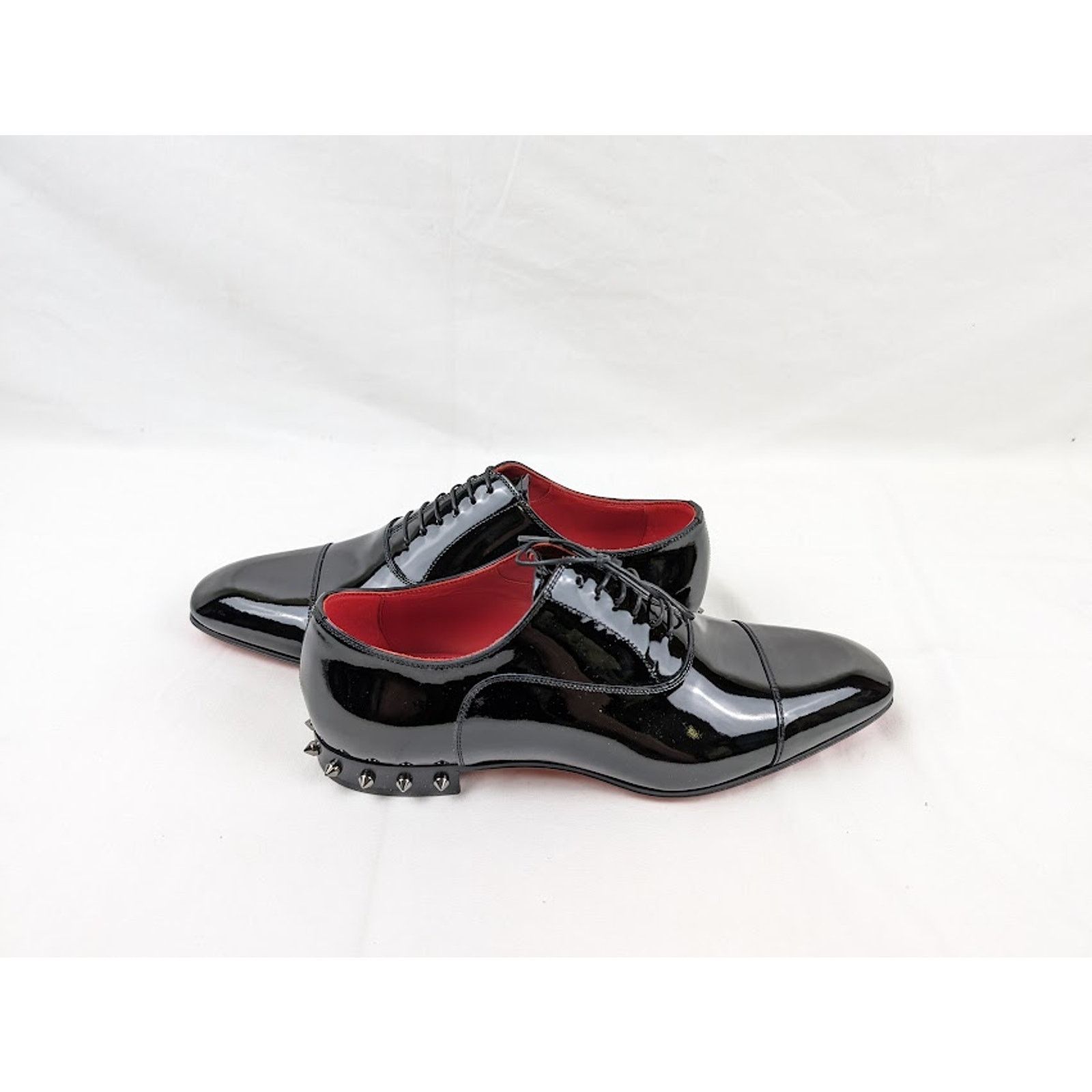 Christian Louboutin o1rshd1 So Greggo Flat Shoes in Black/Gun Metal/Lin Loubi Size US 13 / EU 46 - 11 Thumbnail